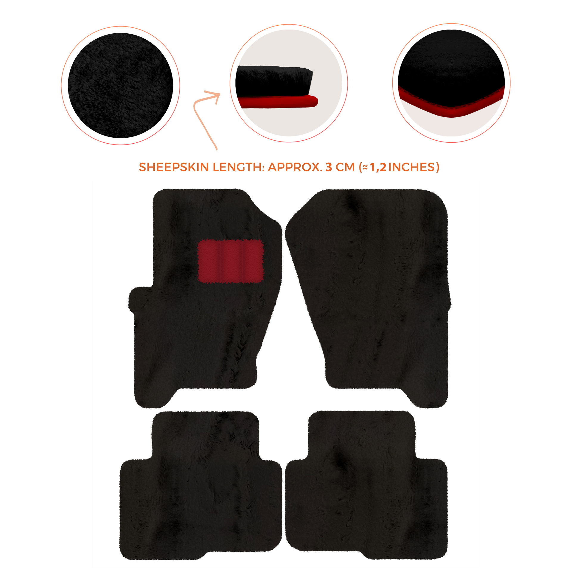 Premium Sheepskin Floor Mats for Land Rover Freelander (2007-2012)