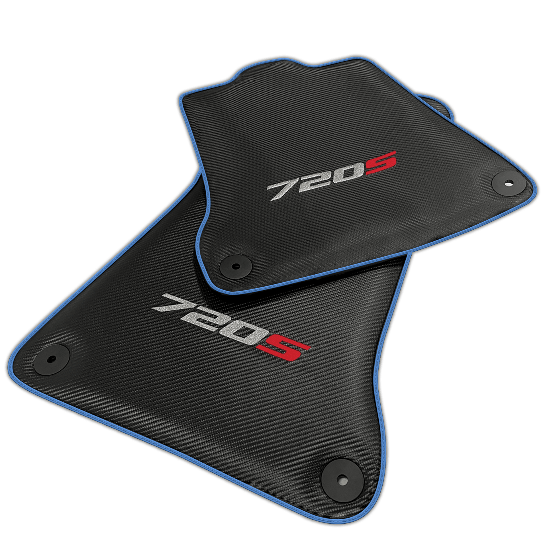 Carbon Fiber Black Floor Mats for McLaren 720S | Various Trim Colors