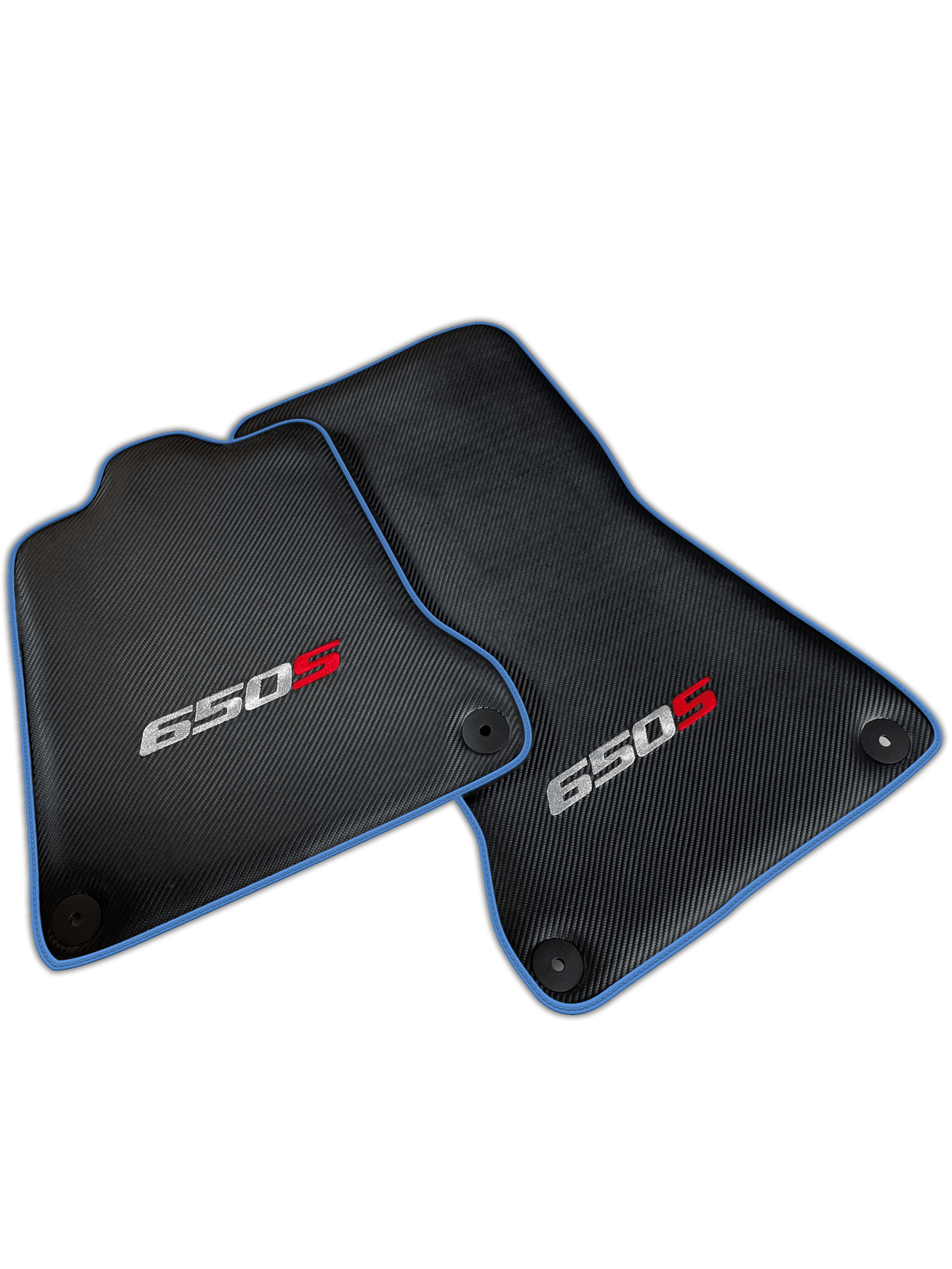 Carbon Fiber Black Floor Mats for McLaren 650S | Various Trim Colors
