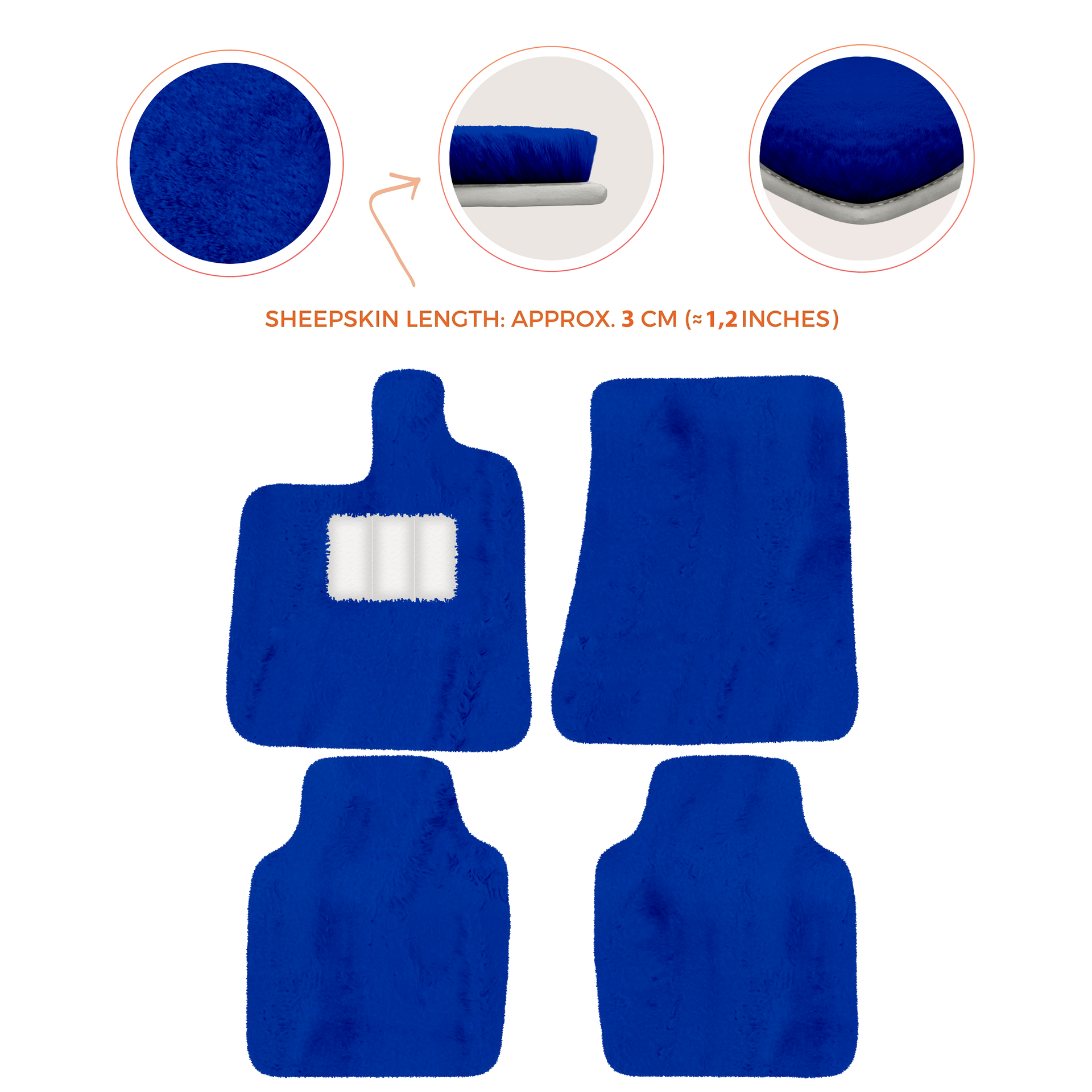 Premium Luxury Sheepskin Floor Mats for Ferrari Roma (2021-2024)