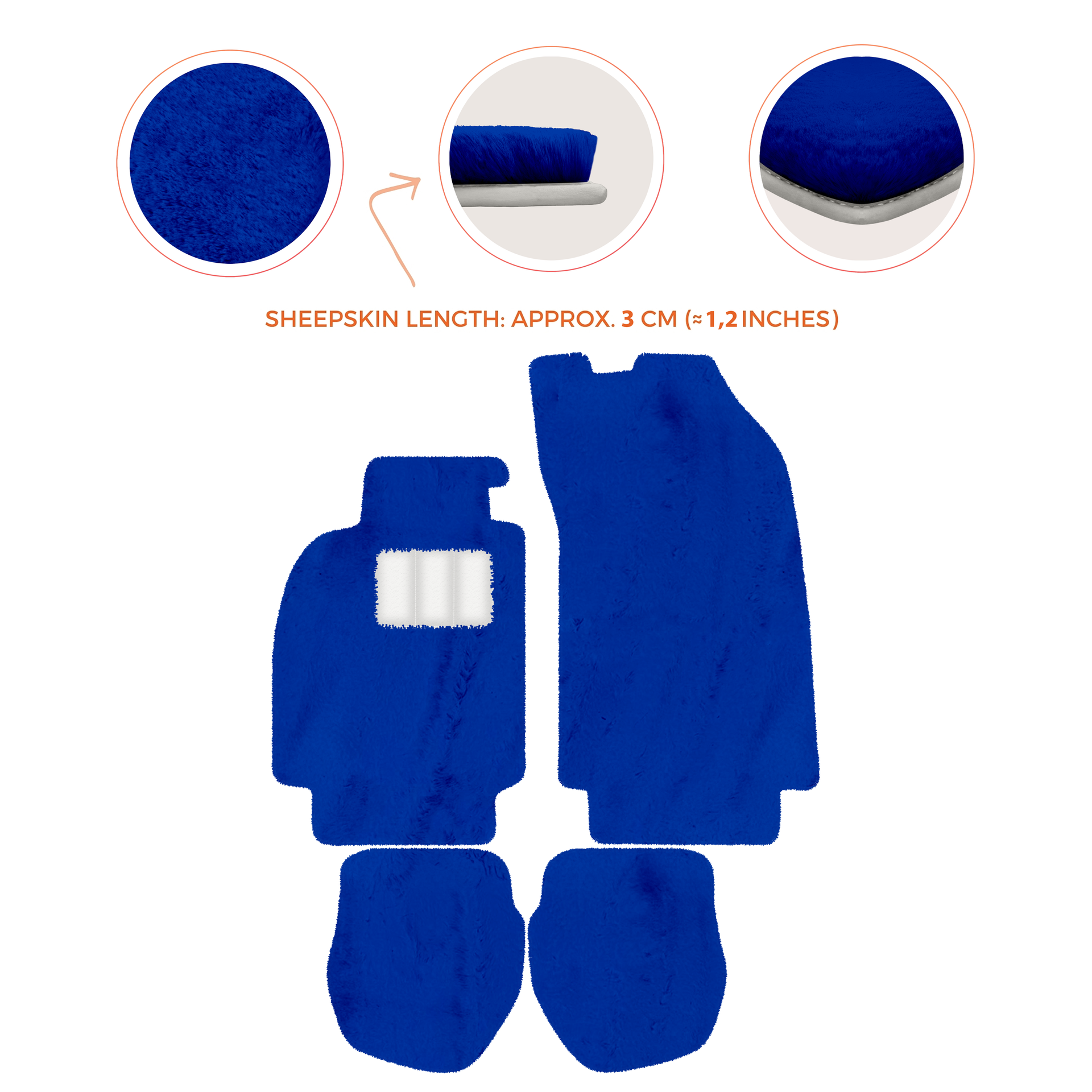 Light Blue Floor Mats for Porsche 964 (1989-1994) with Leather - AutoWin