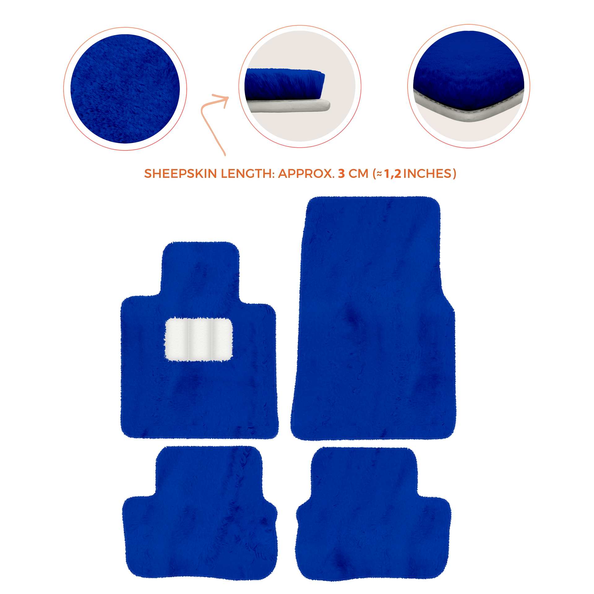 Premium Sheepskin Floor Mats for Rolls-Royce Shadow (1965-1977)