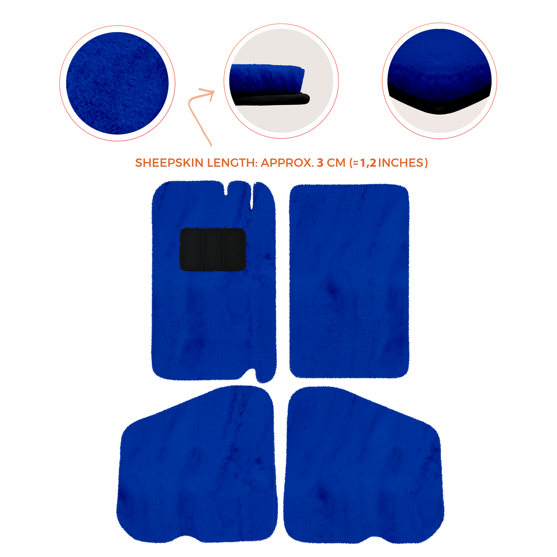 Premium Sheepskin Floor Mats for Rolls-Royce Shadow (1965-1977)