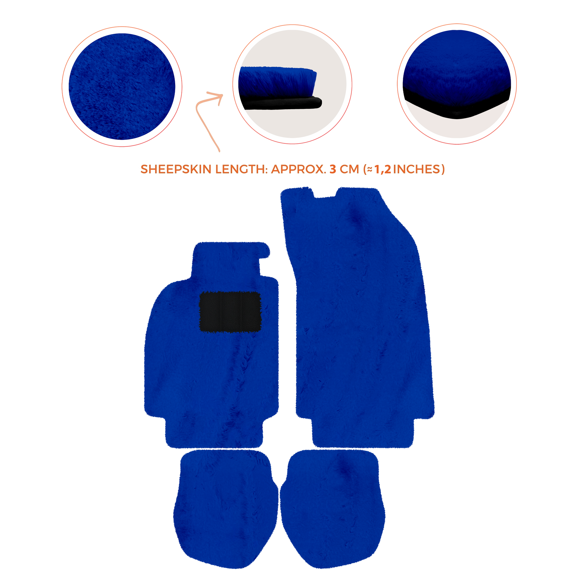 Light Blue Floor Mats for Porsche 964 (1989-1994) with Leather - AutoWin