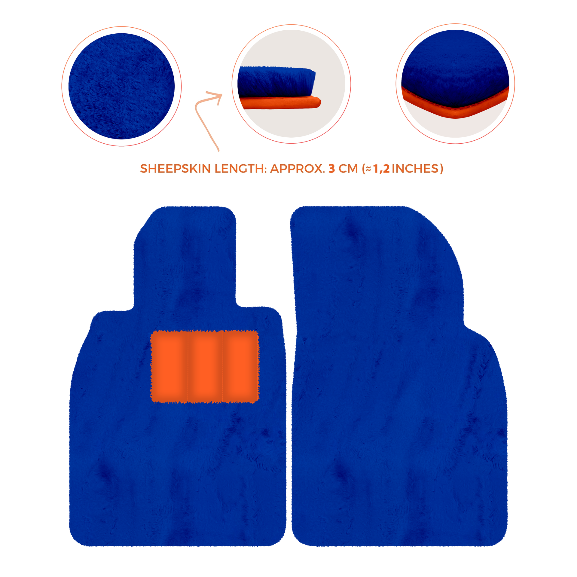 Deluxe Luxury Sheepskin Floor Mats for Porsche 911 SC (1978-1984)