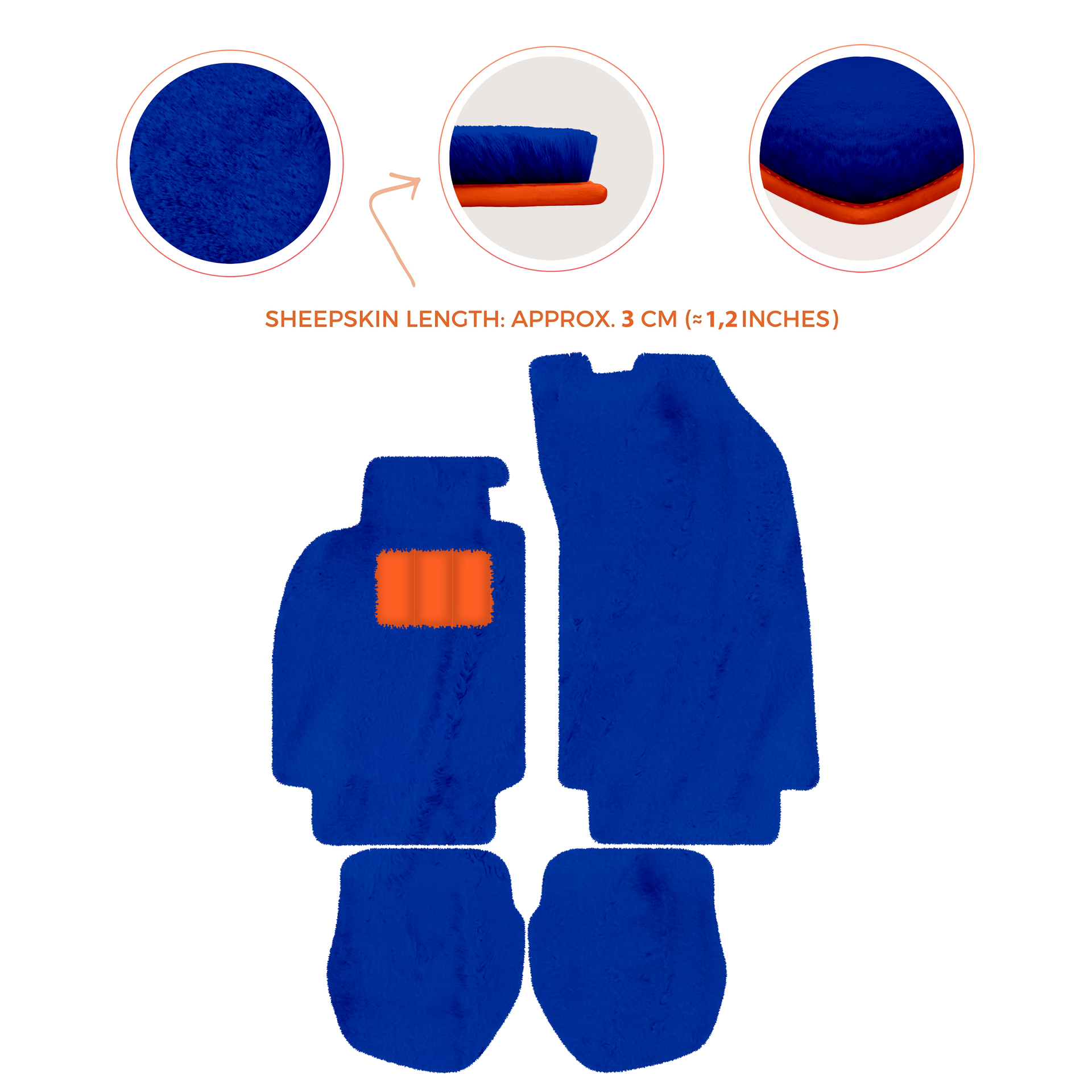 Light Blue Floor Mats for Porsche 964 (1989-1994) with Leather - AutoWin