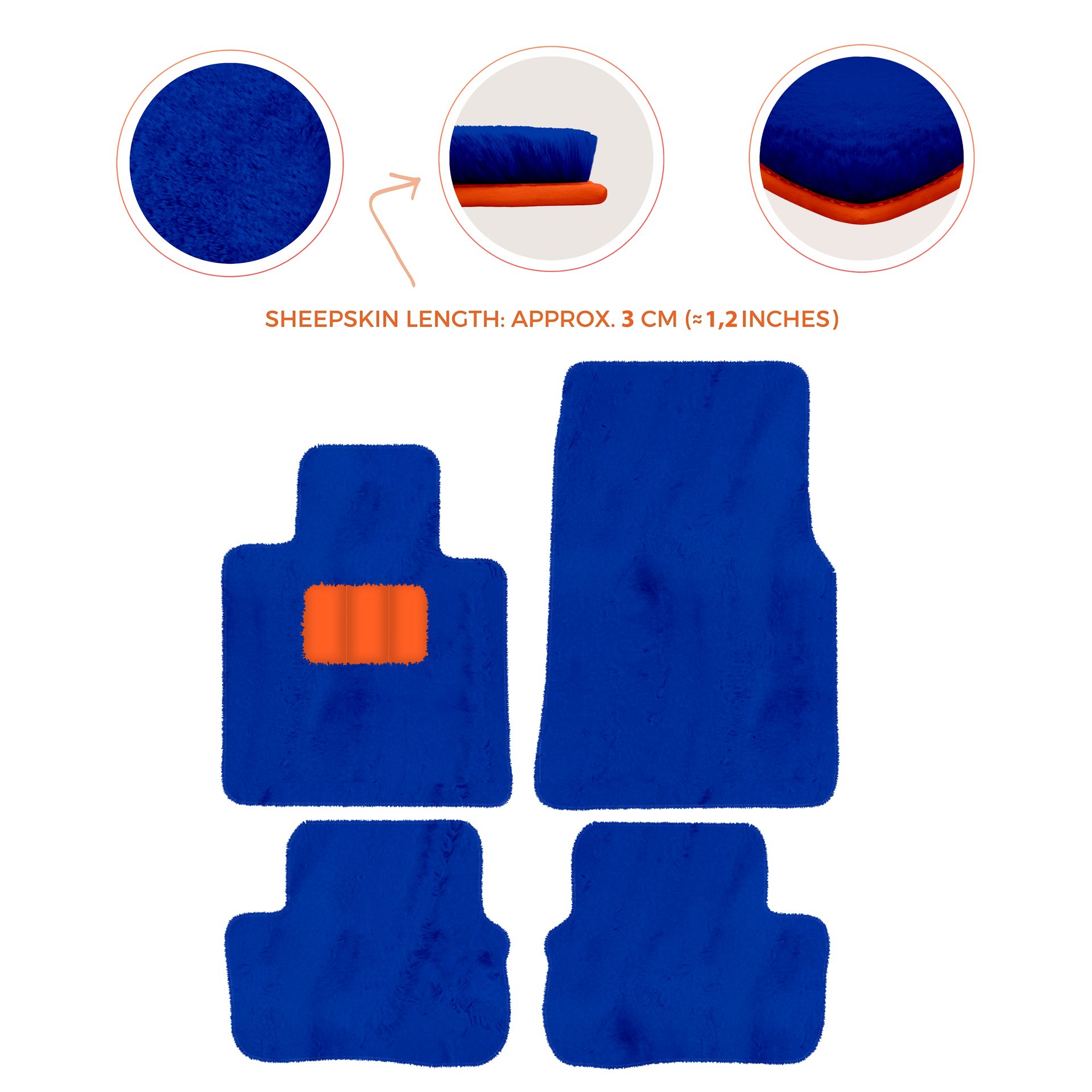 Premium Sheepskin Floor Mats for Rolls-Royce Shadow (1965-1977)