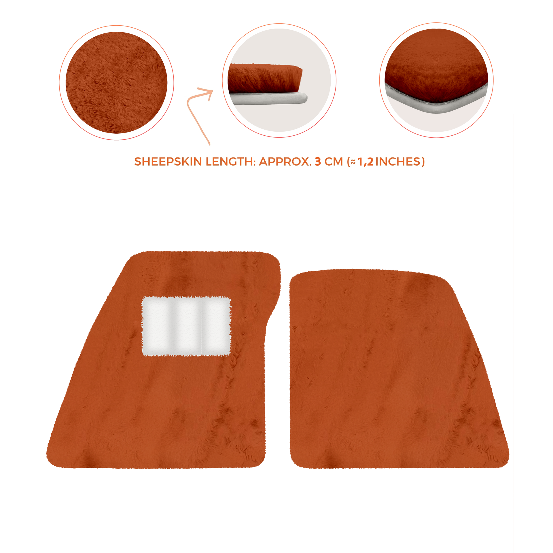 Premium Sheepskin Floor Mats for Ferrari 296 GTS (2022-2025)