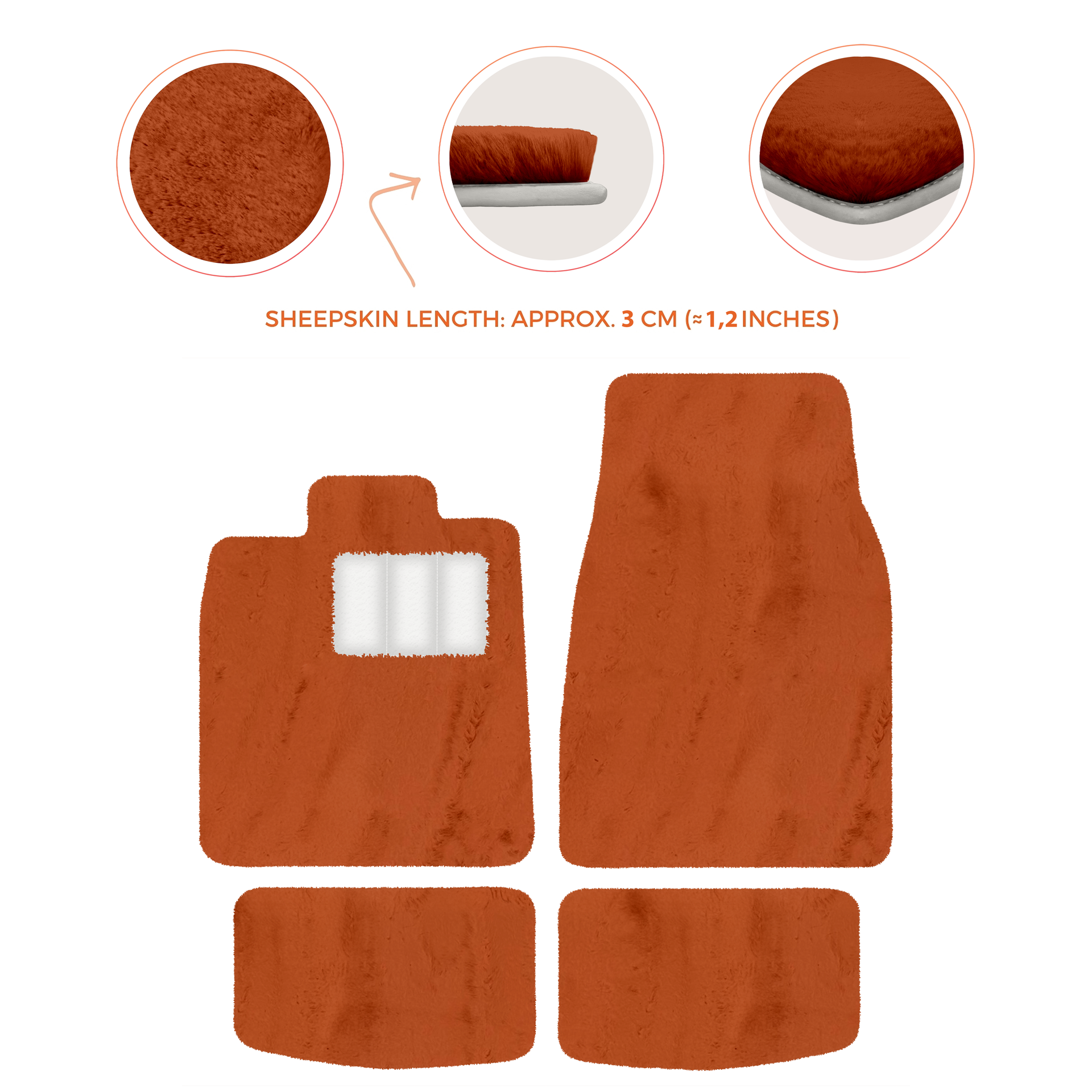 Premium Sheepskin Floor Mats for Porsche Panamera (2009-2016)