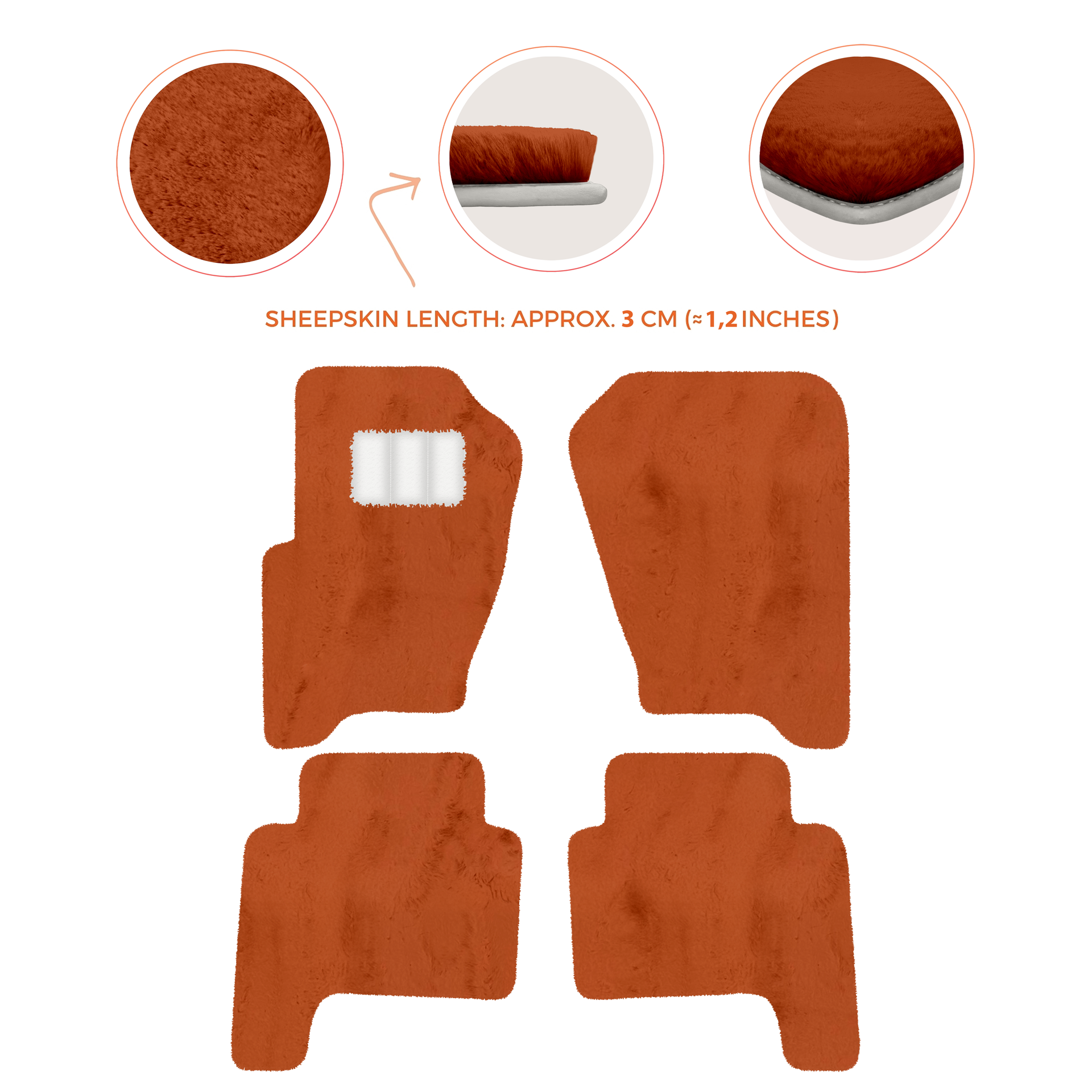 Luxury Sheepskin Floor Mats for Land Rover Discovery (2017-2026)