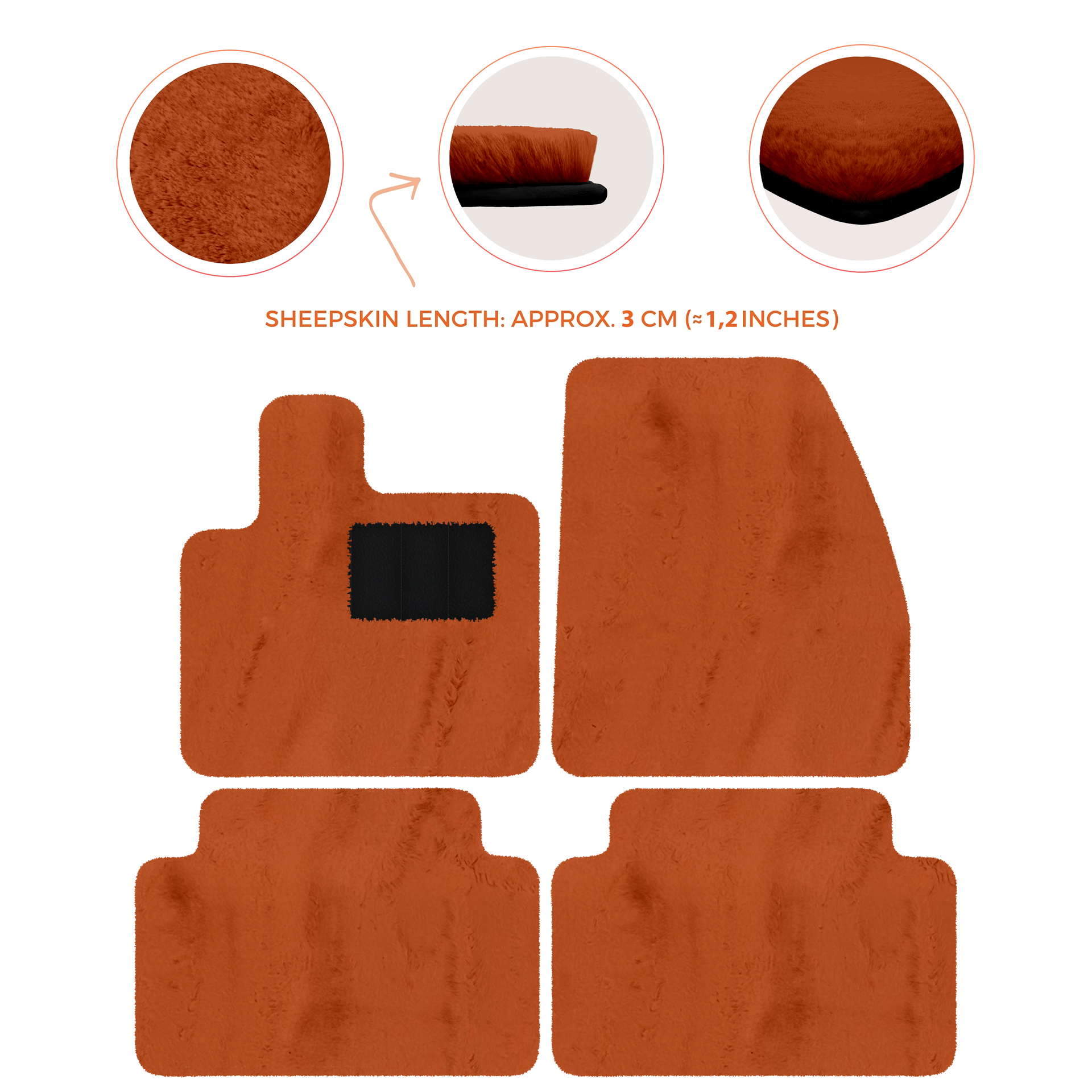 Premium Sheepskin Floor Mats for Range Rover Evoque (2016-2024)