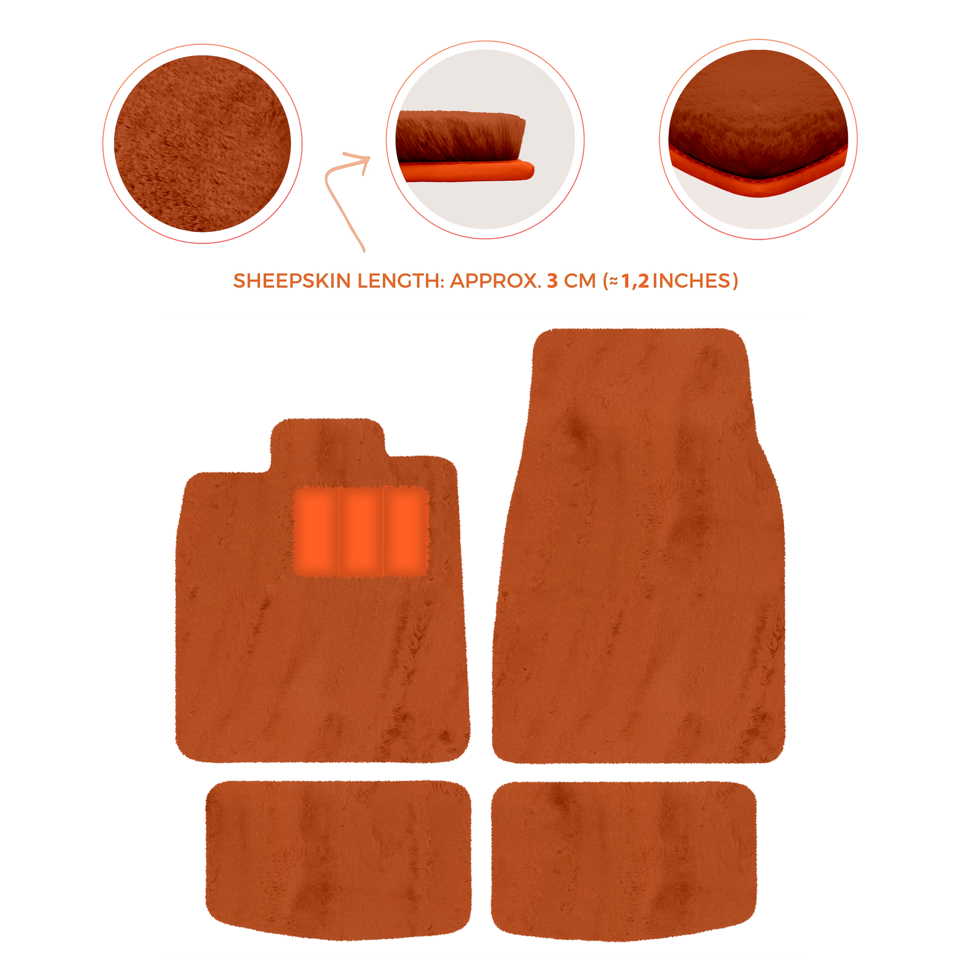 Premium Sheepskin Floor Mats for Porsche Panamera (2009-2016)