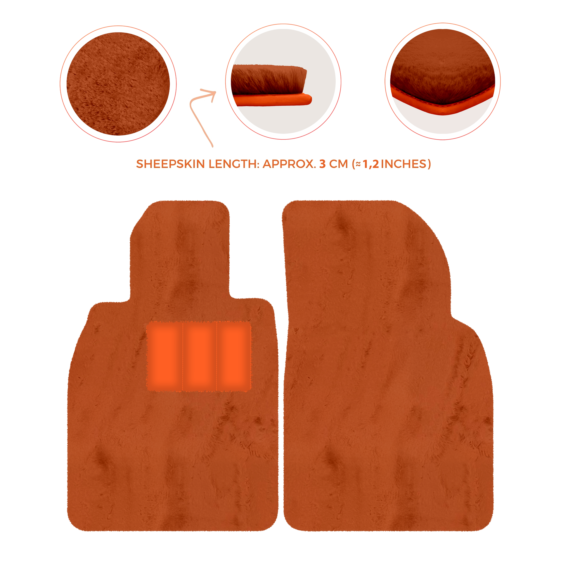 Deluxe Luxury Sheepskin Floor Mats for Porsche 911 SC (1978-1984)