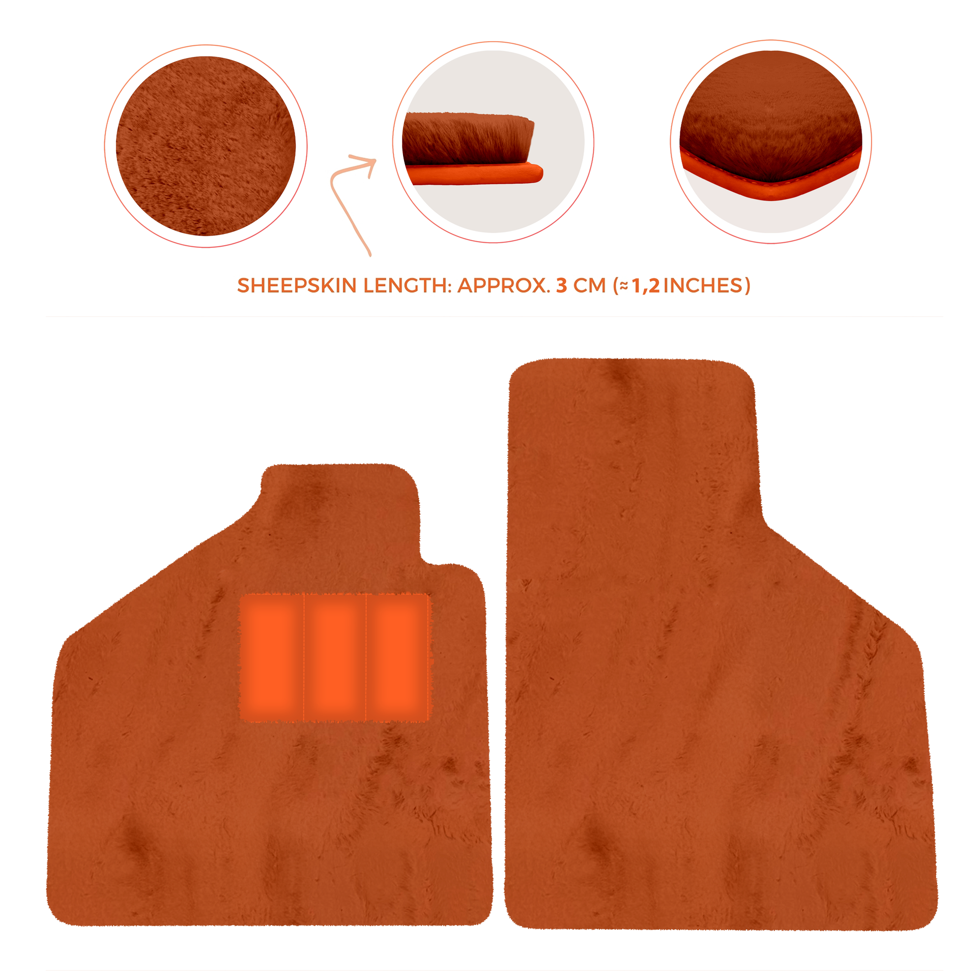 Premium Sheepskin Floor Mats for Lamborghini Aventador (2012-2022)