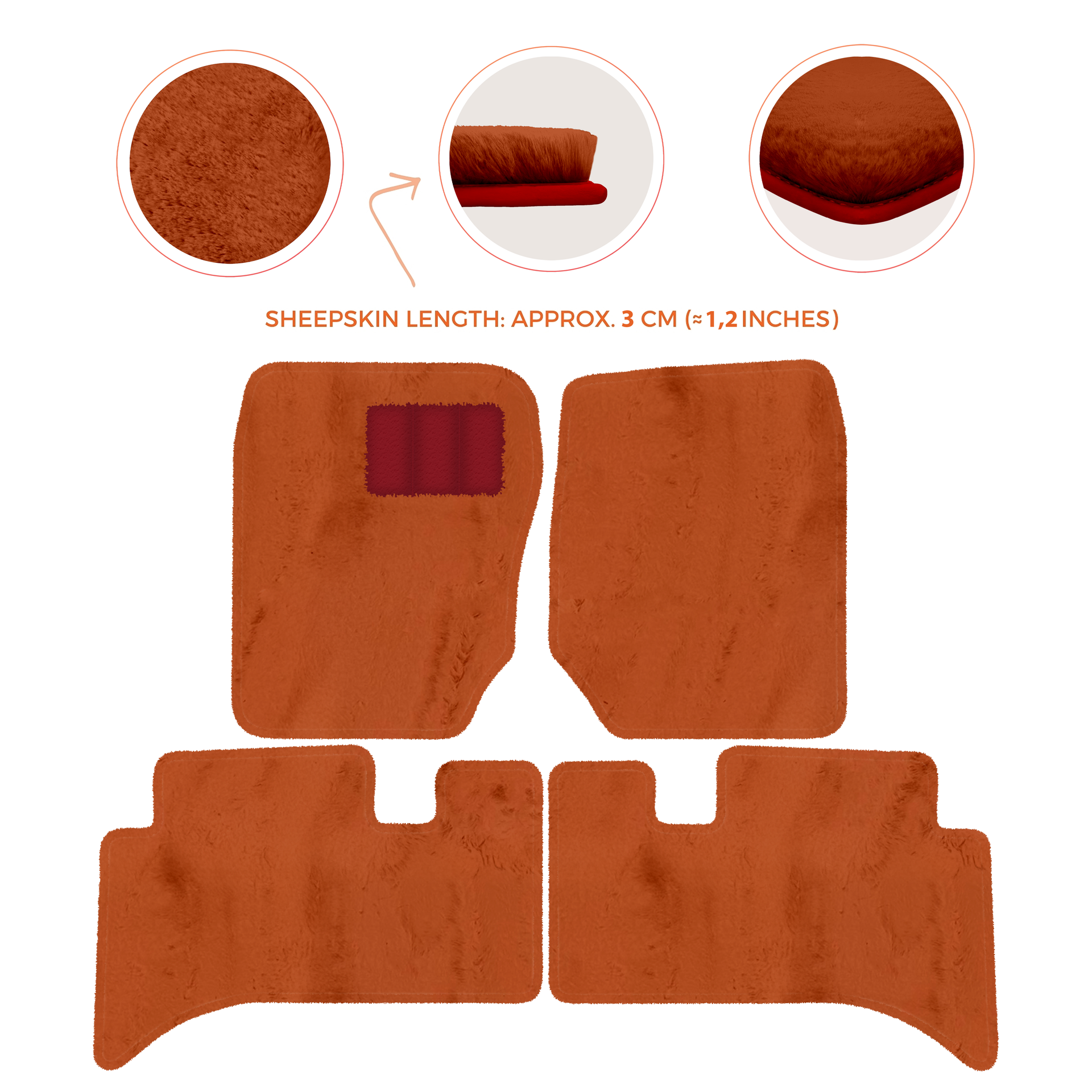 Premium Sheepskin Floor Mats for Range Rover Sport L460 (2022-2024)