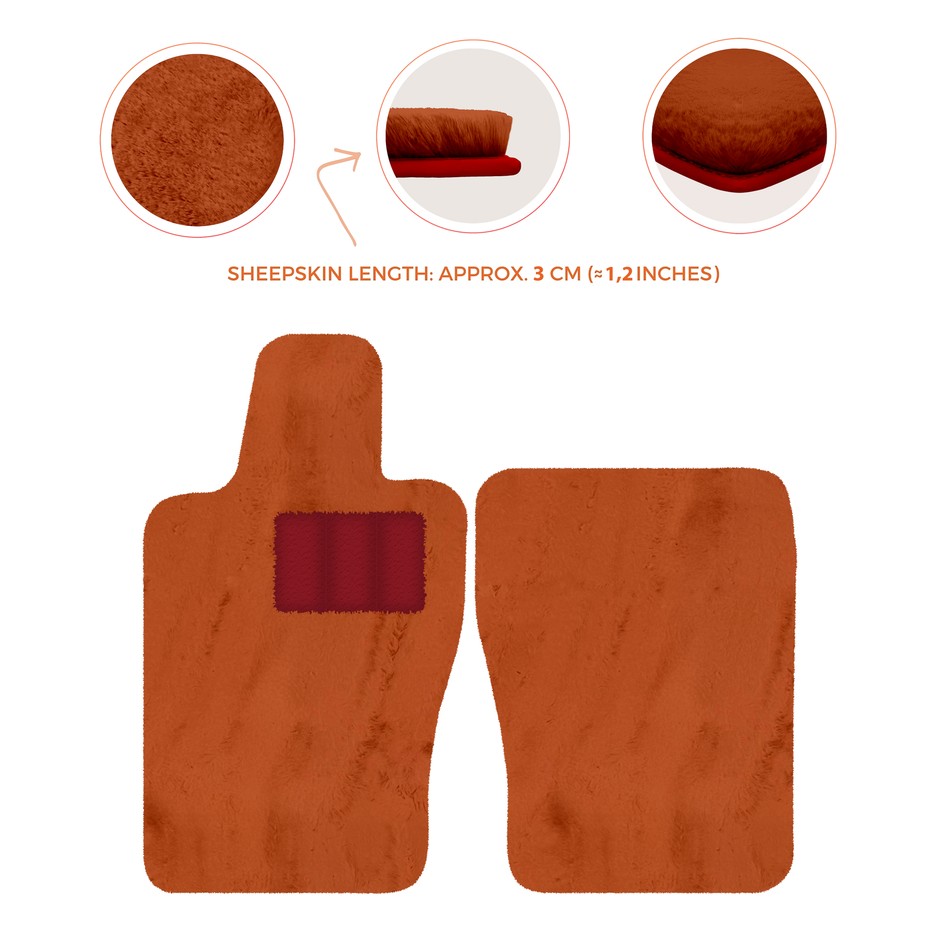 Premium Sheepskin Floor Mats for Aston Martin V8 Vantage (2019-2025)