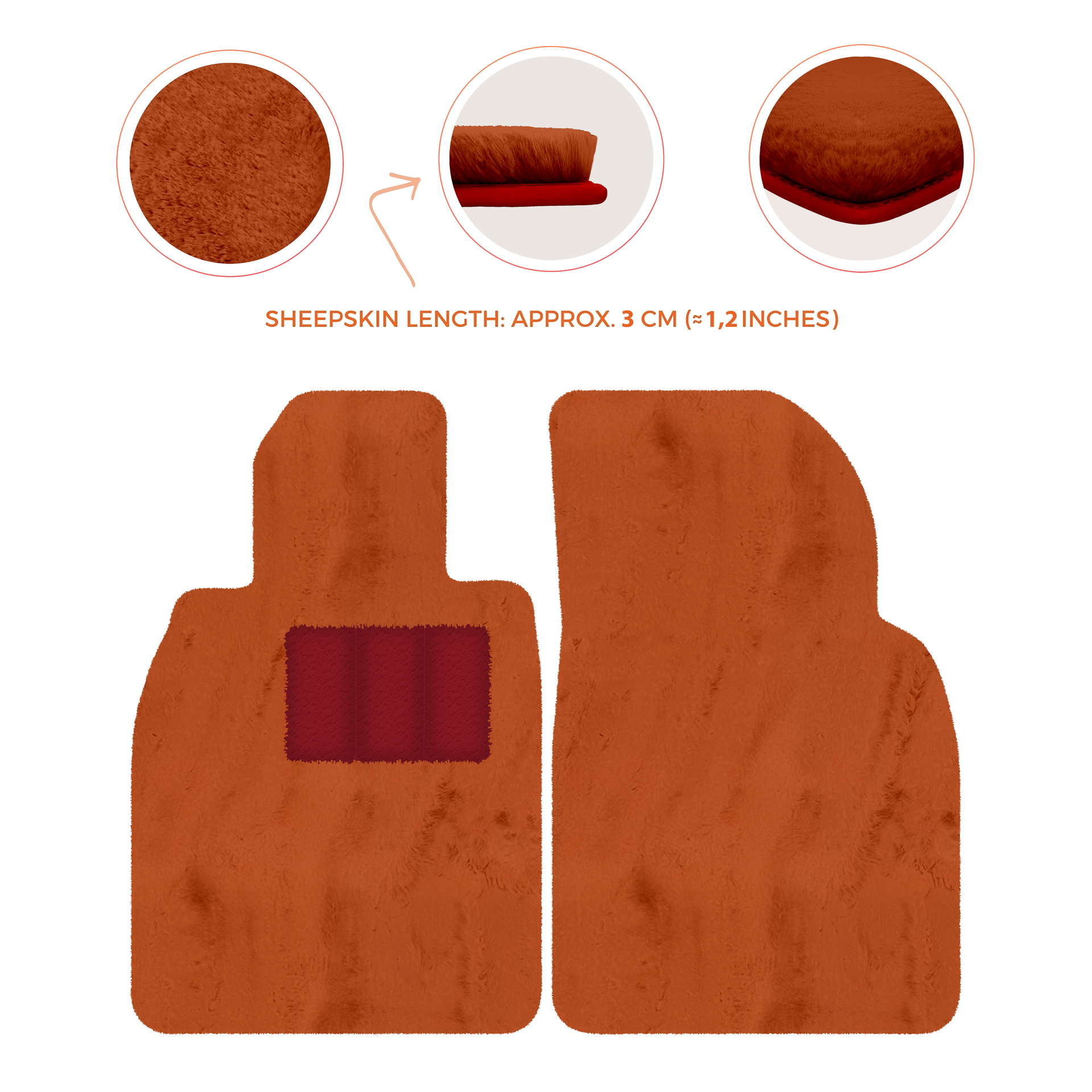 Deluxe Luxury Sheepskin Floor Mats for Porsche 911 SC (1978-1984)