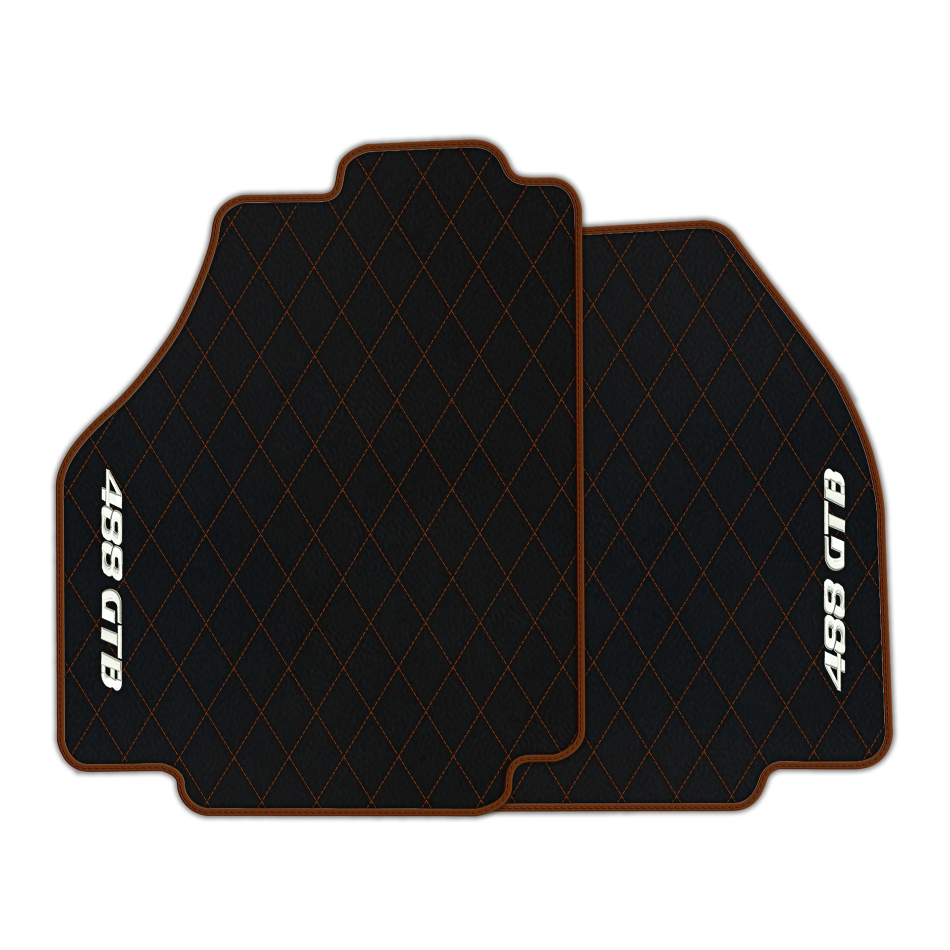 Premium Black Leather Floor Mats for Ferrari 458 Italia (2009-2015)