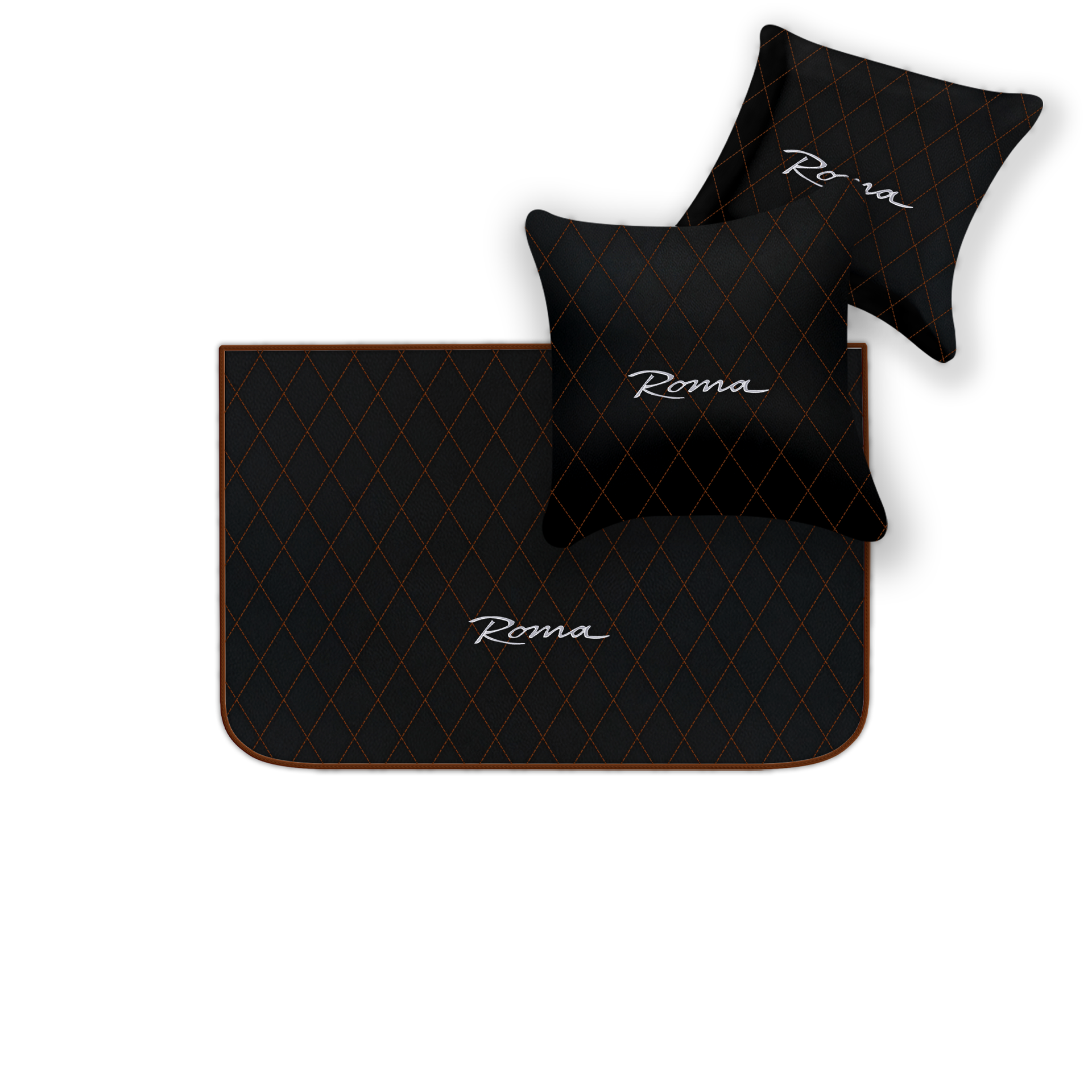 Premium Black Leather Floor Mats for Ferrari Portofino (2018-2023)