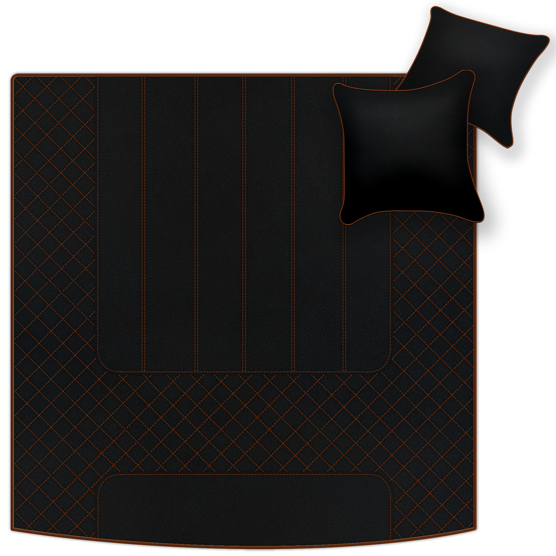 Premium Black Leather Floor Mats for Bentley Arnage T (1998-2009)