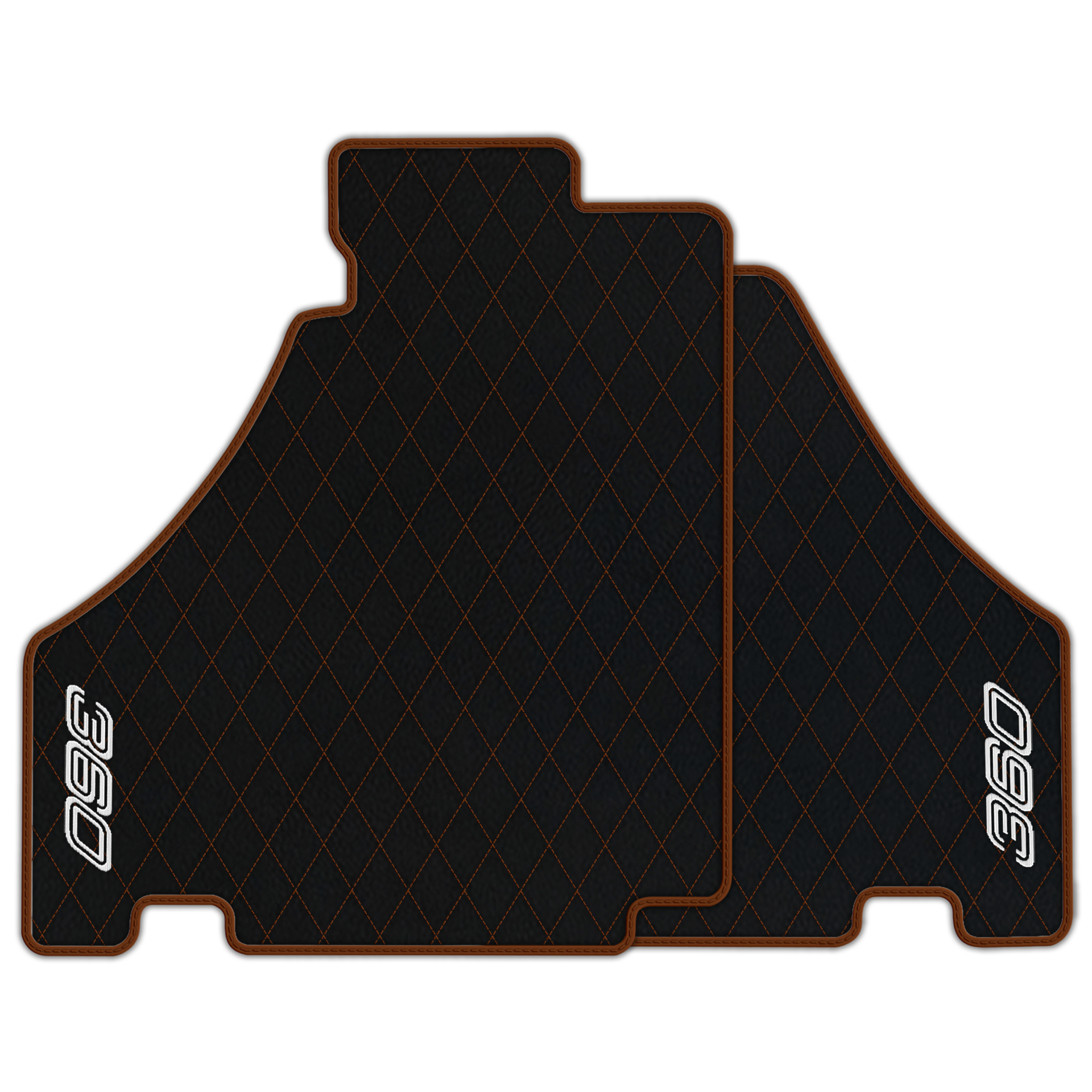 Premium Black Leather Floor Mats for Ferrari F430 (2004-2009)