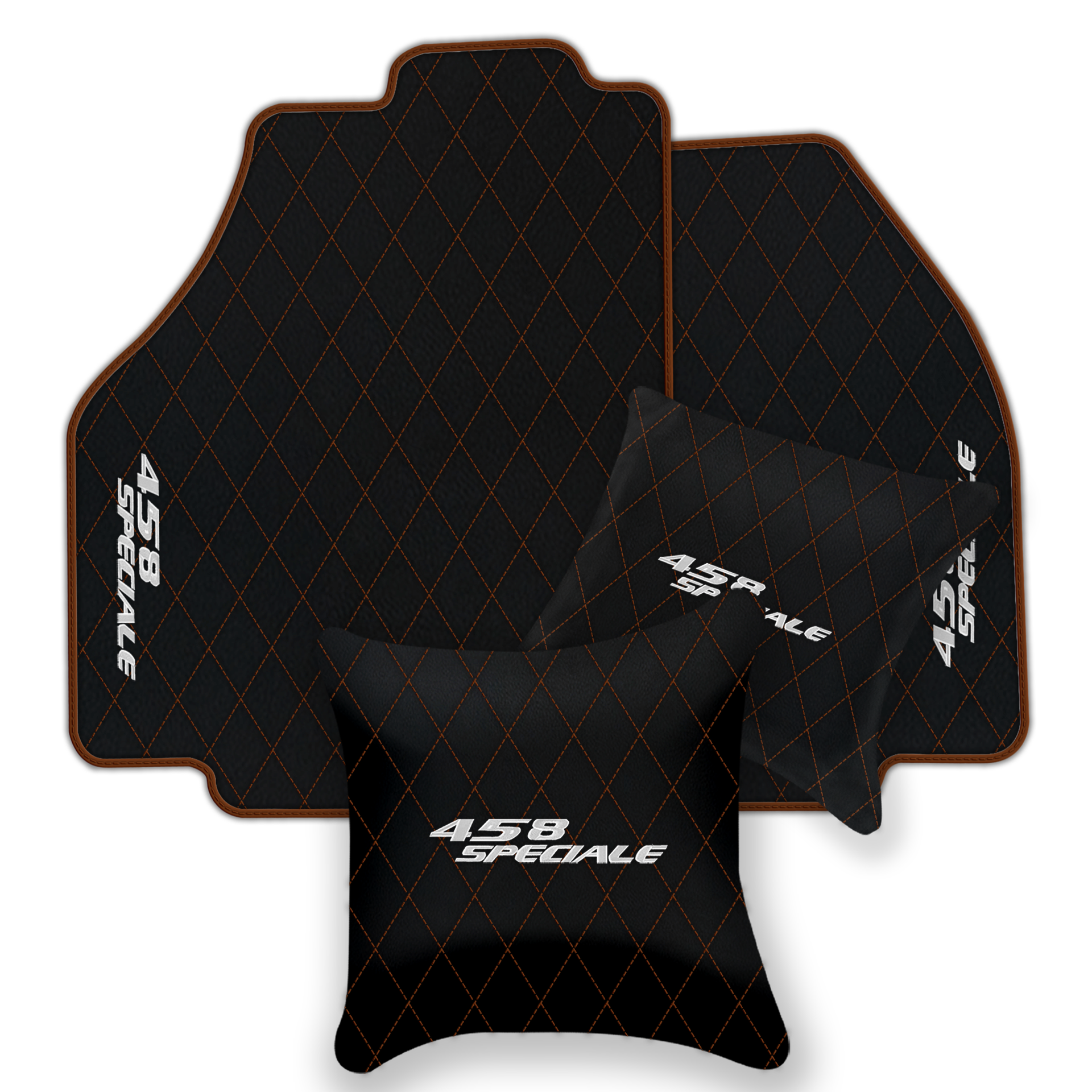 Premium Black Leather Floor Mats for Ferrari 296 GTS (2022-2025)