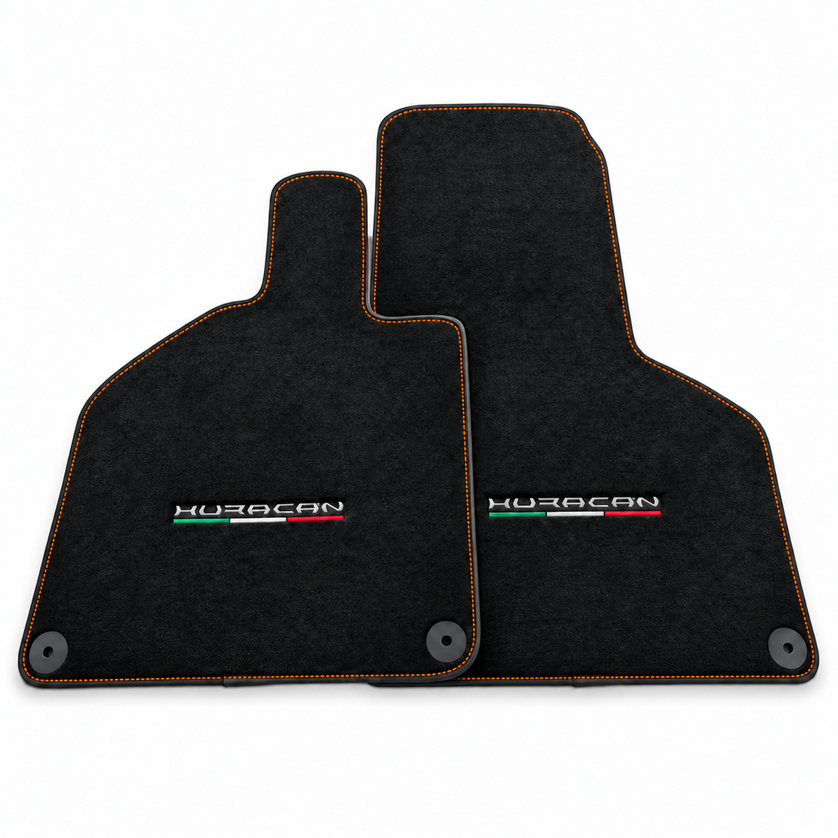 Schwarze Fußmatten aus Carbonfaser für Lamborghini Huracan STO