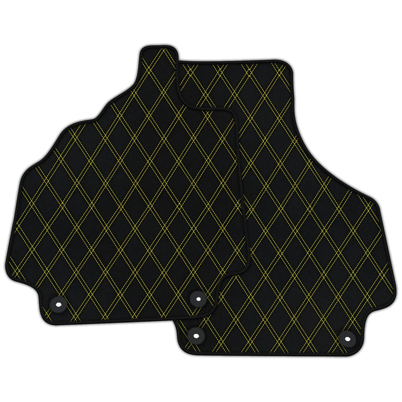 Customizable Leather Floor Mats with Double Diamond Pattern for Audi R8 (2007-2015)