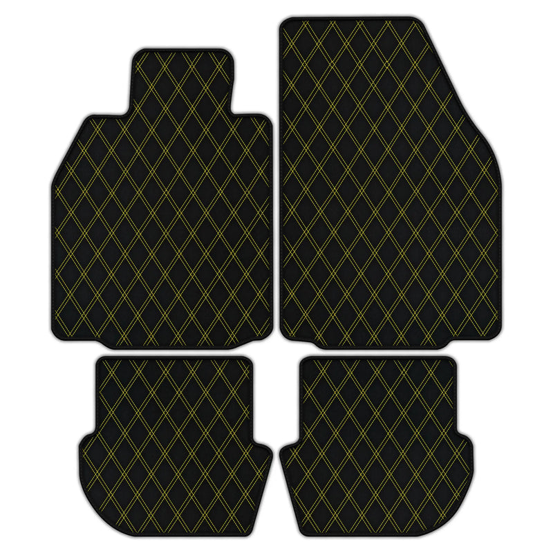 Customizable Leather Floor Mats with Double Diamond Pattern for Porsche 911 - 997 (2004-2012)