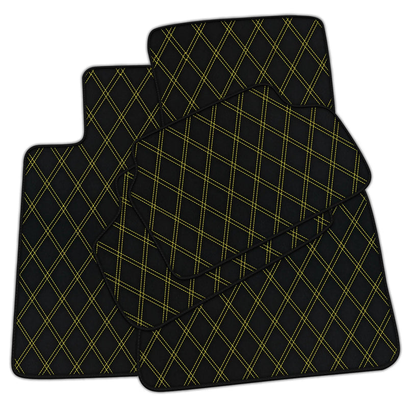 Customizable Leather Floor Mats with Double Diamond Pattern for BMW F22 2-door Coupe (2014-2021)