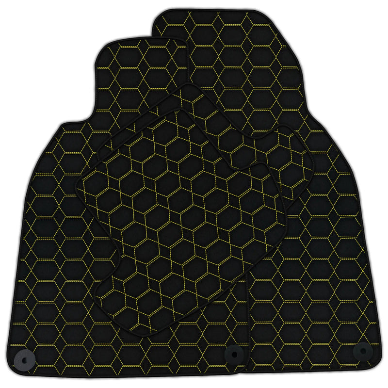 Customizable Leather Floor Mats with Hexagon Hex Pattern for Porsche 911 - 992 (2019-2024)