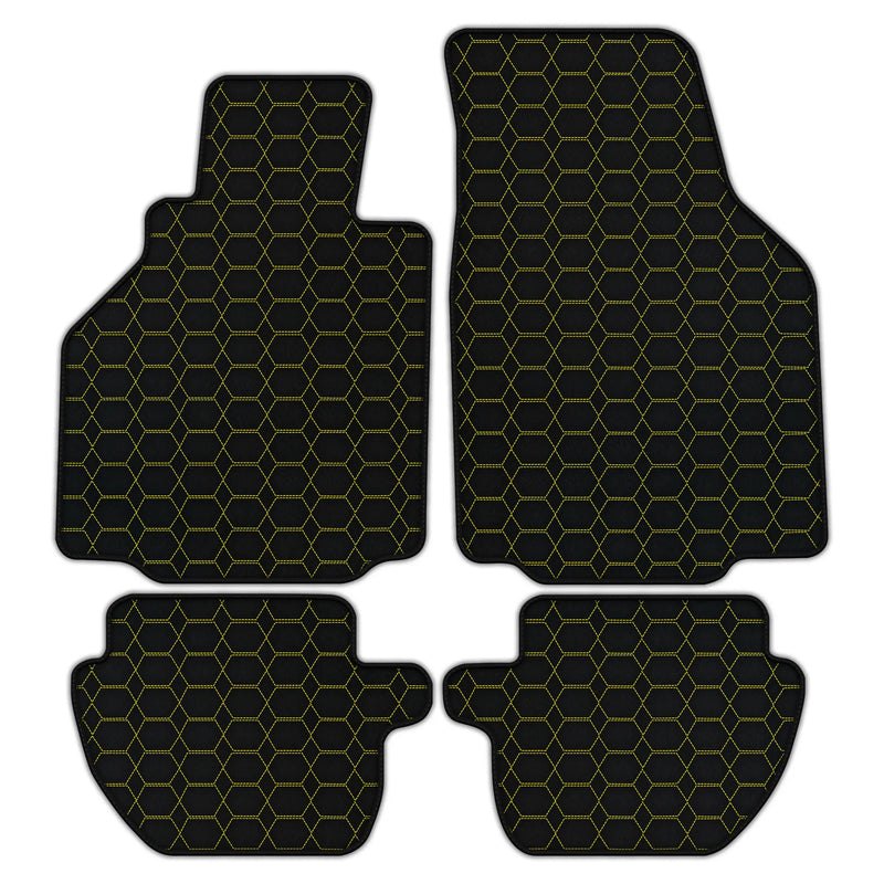 Anpassbare Lederfußmatten mit Hexagon-Sechseck-Muster für Porsche 911 - 996 (1998-2004)