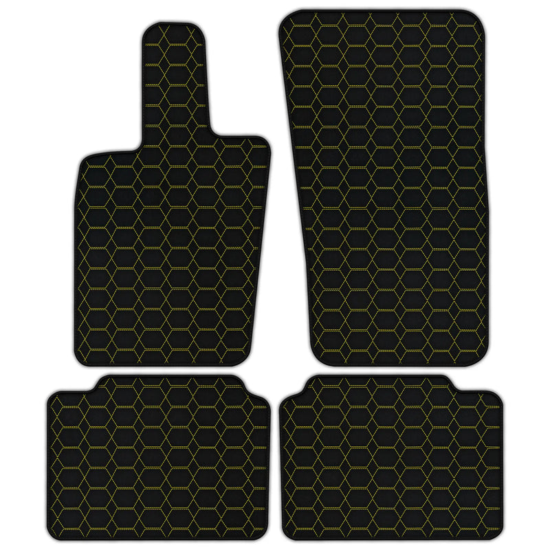 Customizable Leather Floor Mats with Hexagon Hex Pattern for Porsche Panamera (2017-2023)