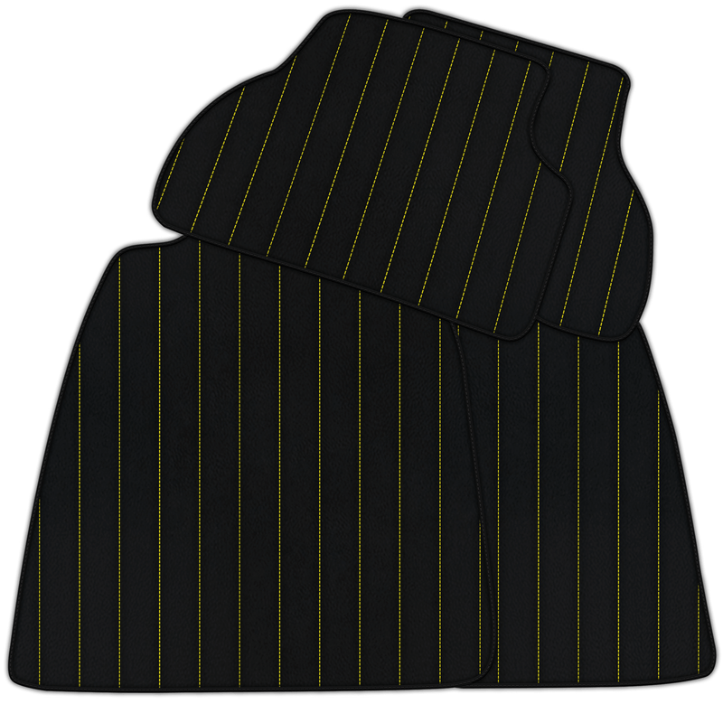 Customizable Leather Floor Mats with Line Pattern for Audi RS 6 Plus C5 (2004)