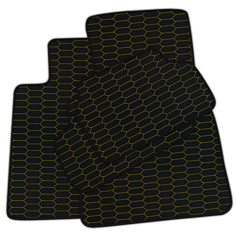 Customizable Leather Floor Mats with Raptor Hex Pattern for BMW G12 Long Version (2015-2021)