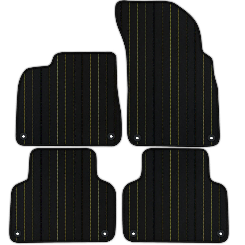 Customizable Leather Floor Mats with Line Pattern for Bentley Bentayga (2015-2023)