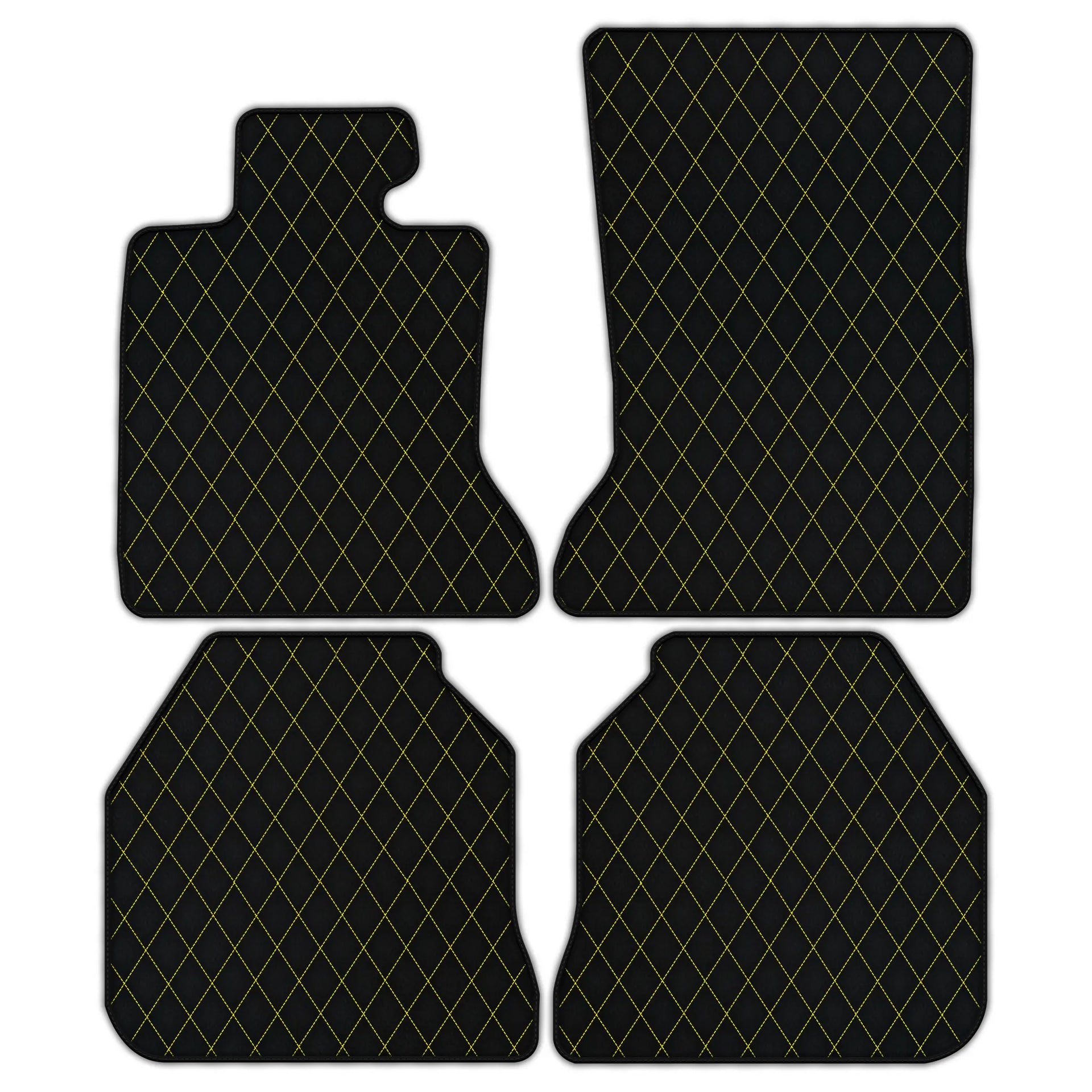 Customizable Leather Floor Mats with Single Diamond Pattern for Rolls Royce Ghost Series I (2010–2020)