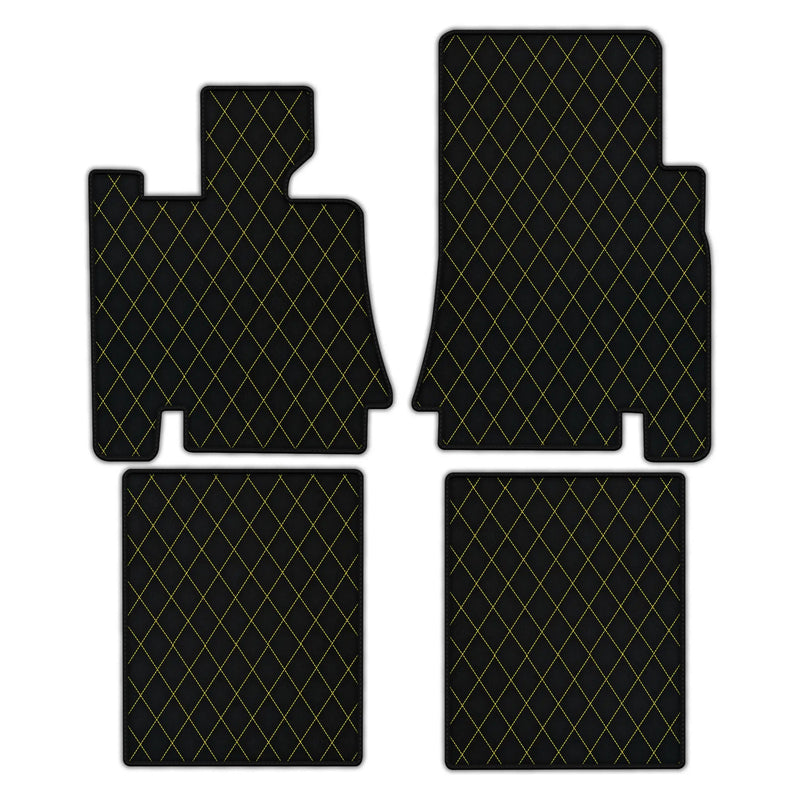 Customizable Leather Floor Mats with Single Diamond Pattern for Bentley Red Label RL (1998-2009)