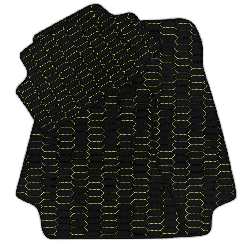 Customizable Leather Floor Mats with Raptor Hex Pattern for Mercedes Benz S-Class W220 (1998-2005) Short Wheelbase