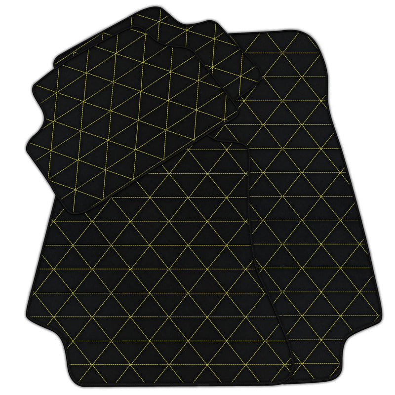 Customizable Leather Floor Mats with Triangle Pattern for Mercedes Benz S-Class W222 (2013-2020) Short Wheelbase