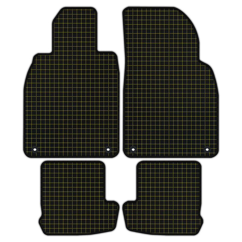 Customizable Leather Floor Mats with Square Pattern for Porsche 991 (2012-2019)