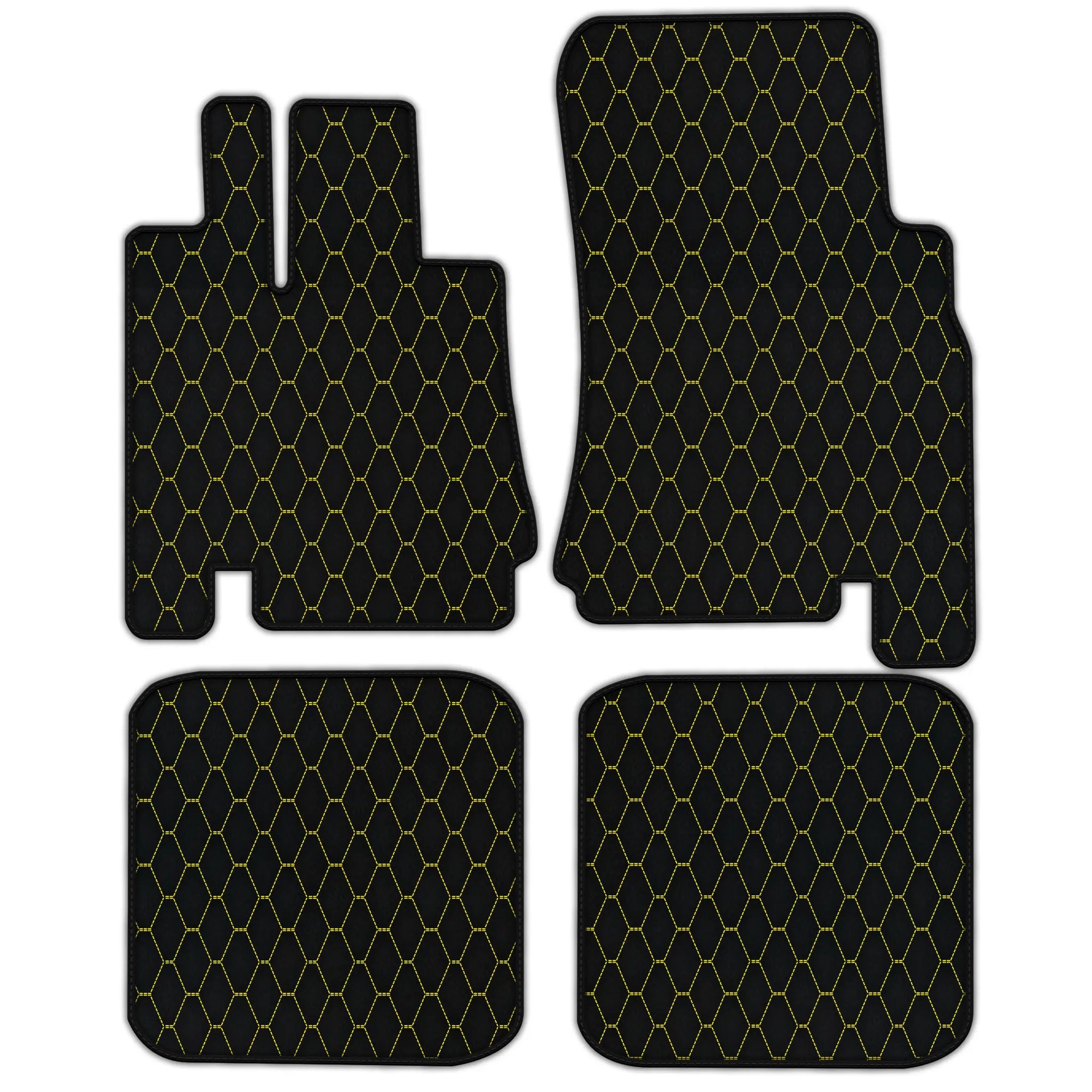Customizable Leather Floor Mats with Vertical Hex Pattern for Bentley Green Label (1998-2009)