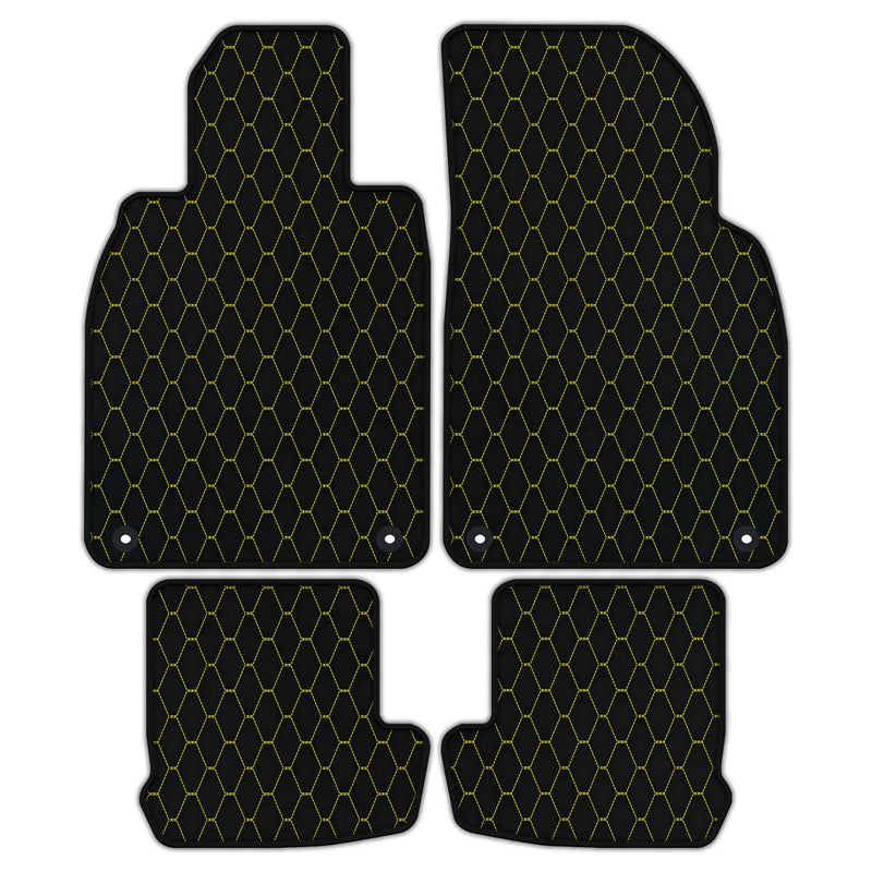Customizable Leather Floor Mats with Vertical Hex Pattern for Porsche 991 (2012-2019)