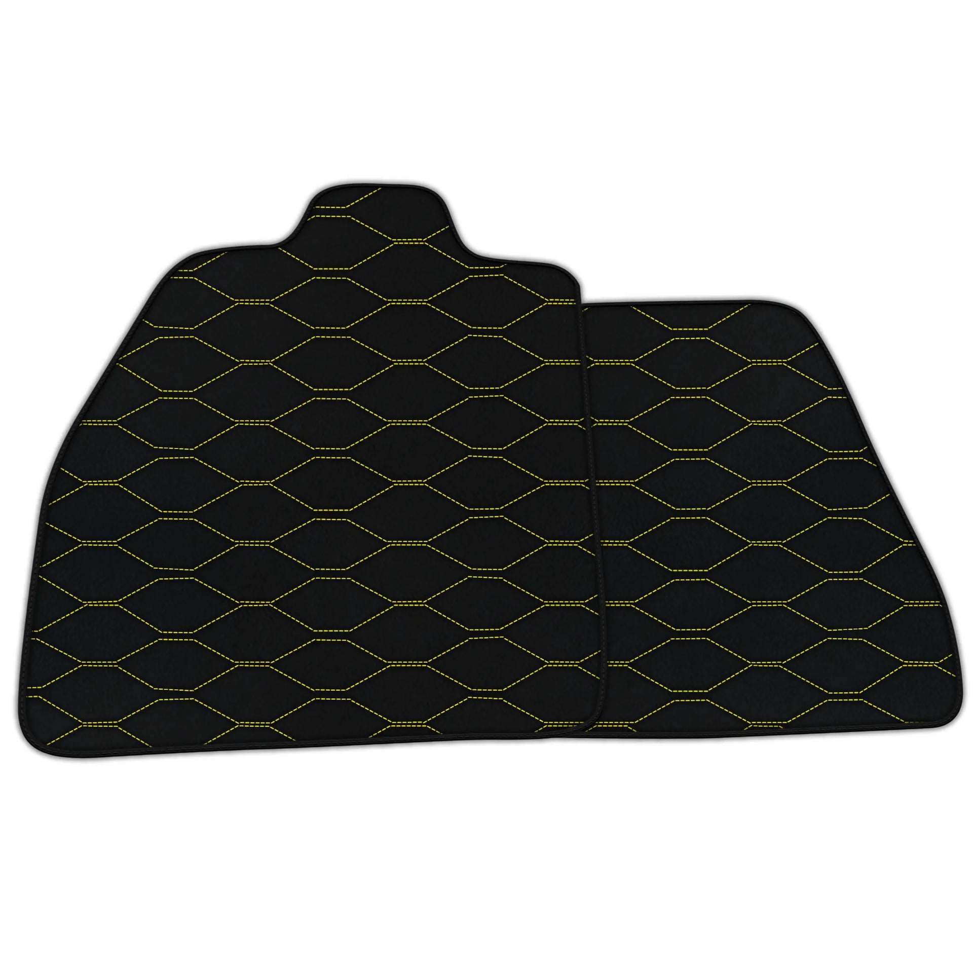 Customizable Leather Floor Mats with Viper Hex Pattern for Maserati MC20 (2020-2023)