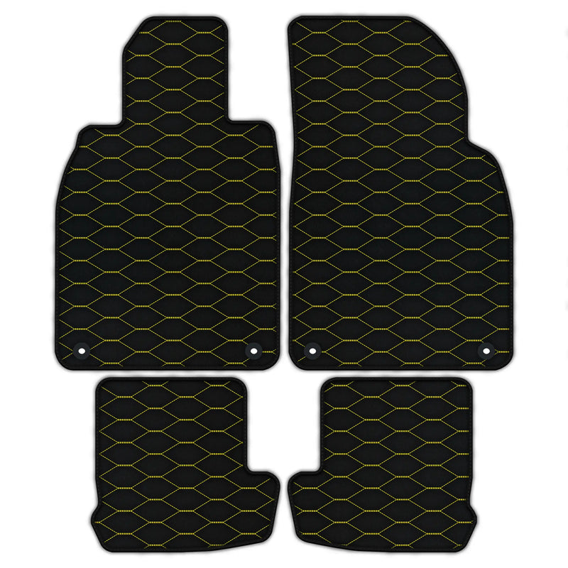 Customizable Leather Floor Mats with Viper Hex Pattern for Porsche 991 (2012-2019)