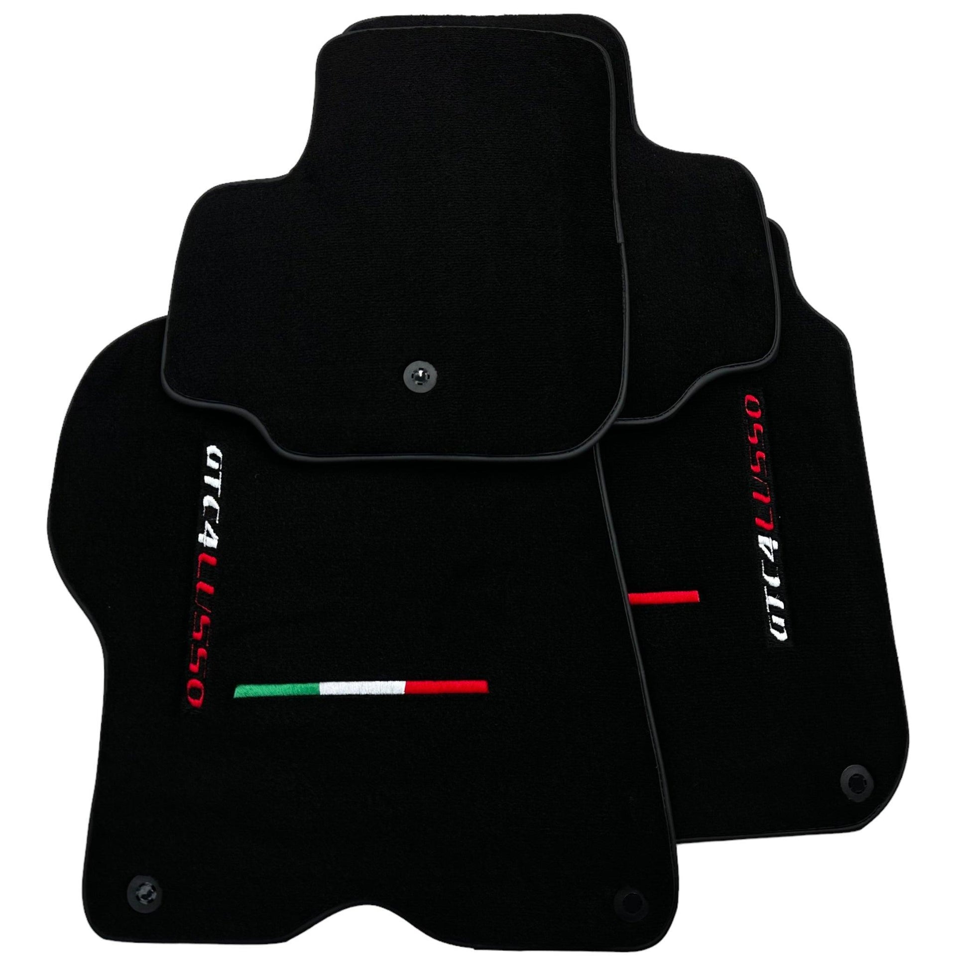 Black Floor Mats For Ferrari GTC4 Lusso (2016-2023) Italian Edition - AutoWin