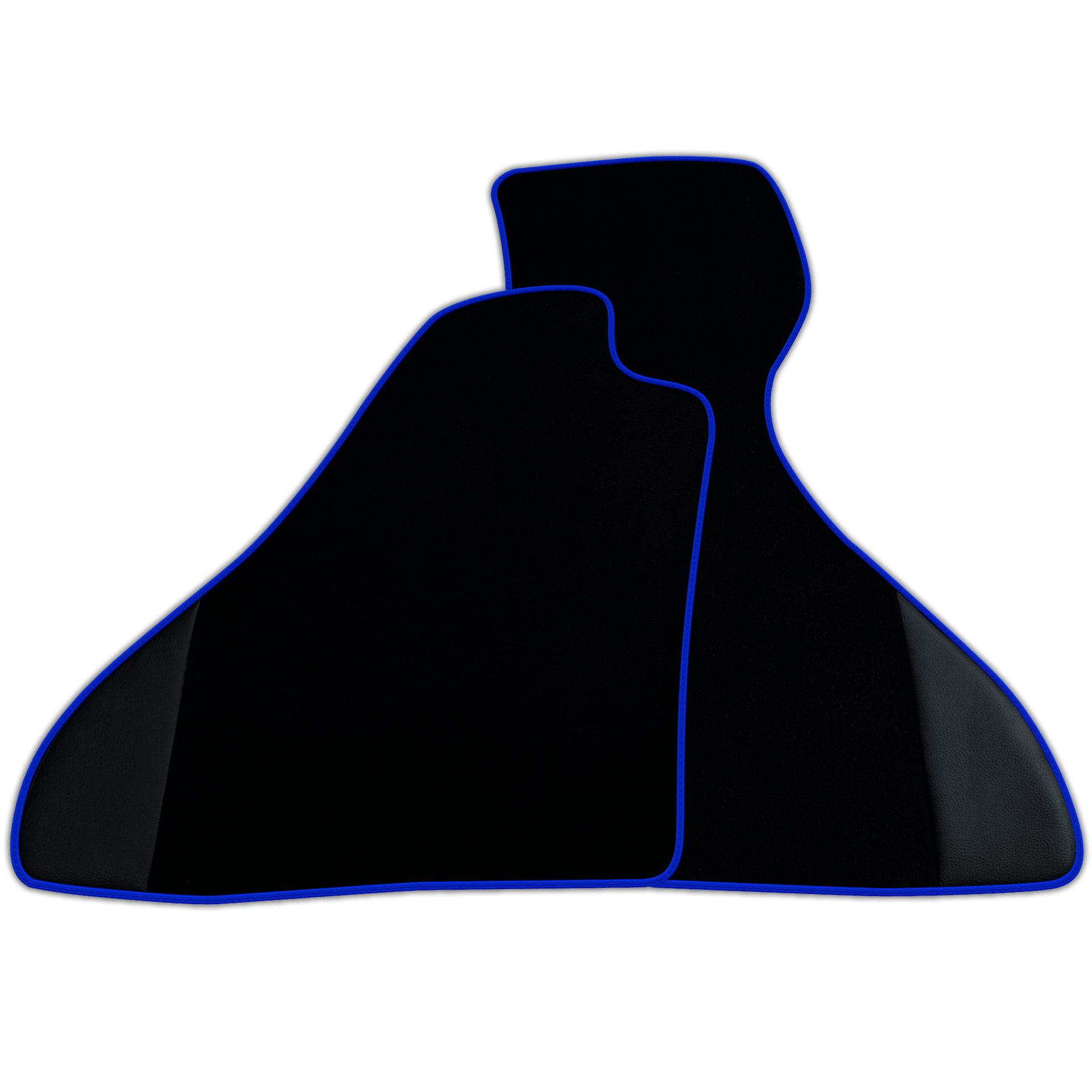 Custom Black Floor Mats for Ferrari Mondial Convertible (1983-1993) with Leather