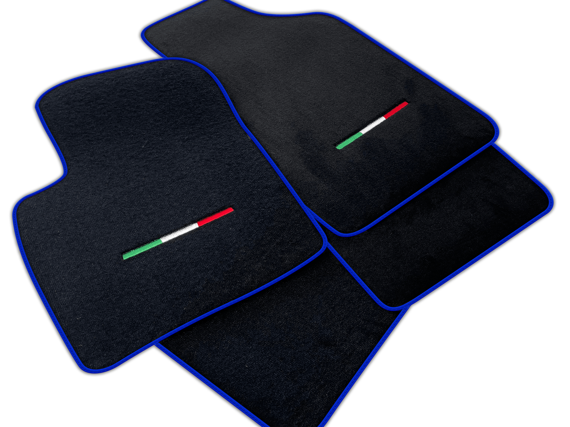 Italian Edition Black Floor Mats for Fiat 500 (2015-2020)