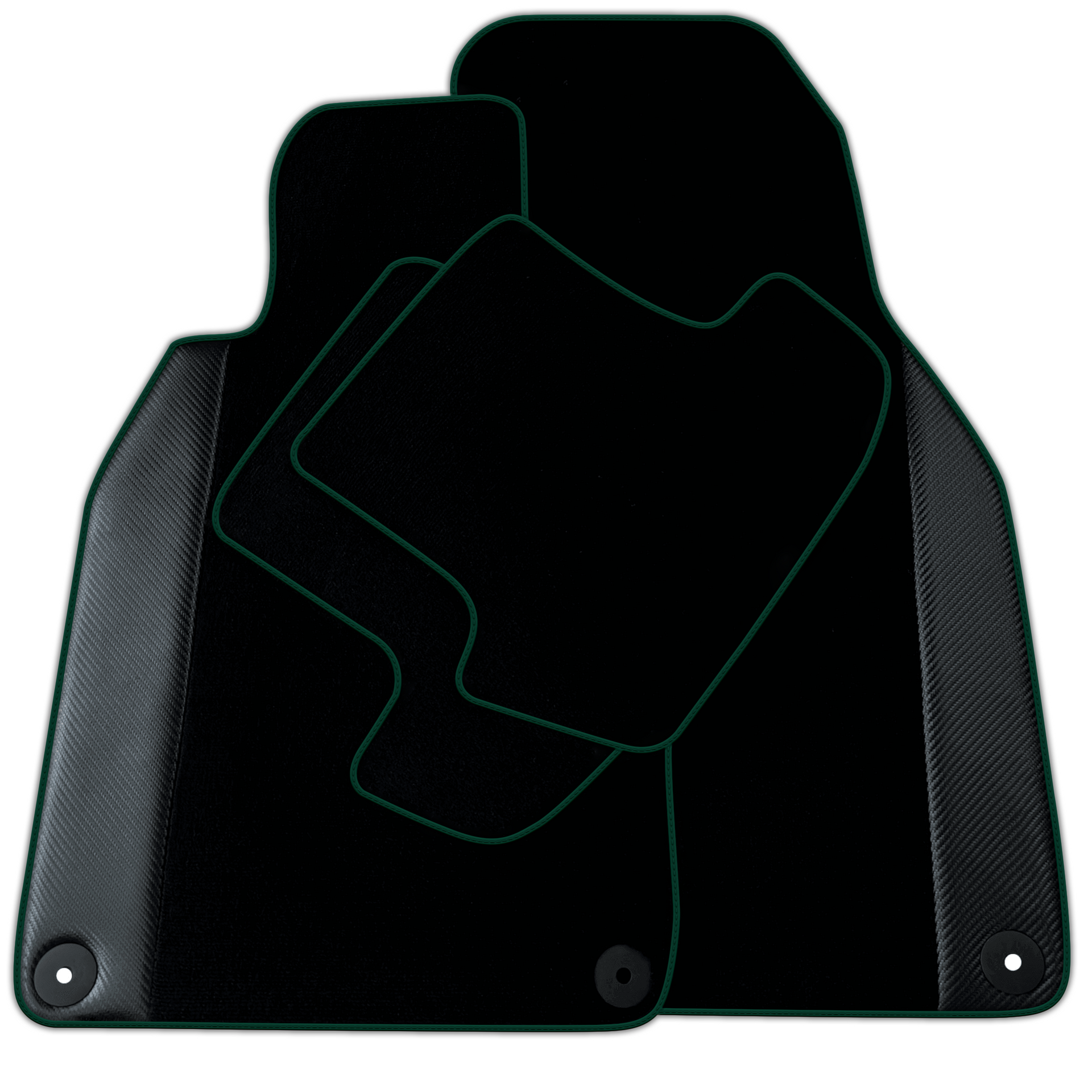 Black Floor Mats for Porsche Cayenne (2018-2023) with Carbon