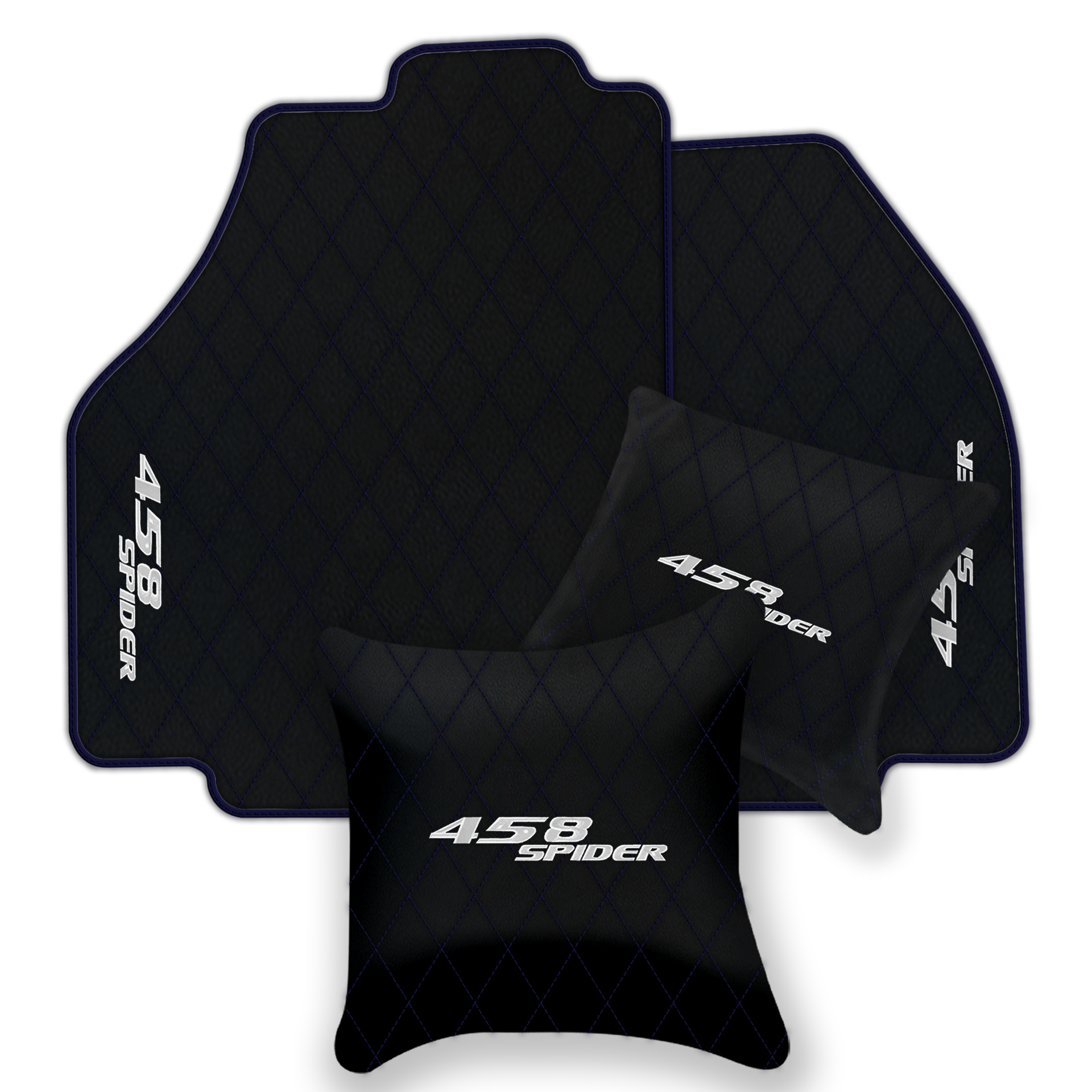 Premium Black Leather Floor Mats for Ferrari 458 Speciale (2012-2015)